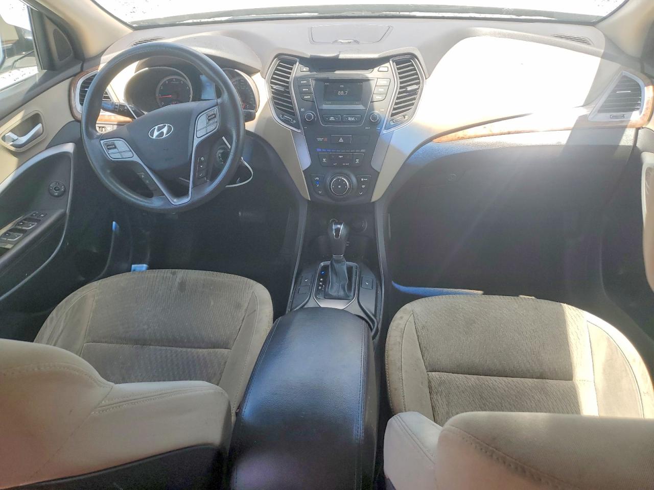 2015 Hyundai Santa Fe Gls White vin: KM8SM4HF3FU108364