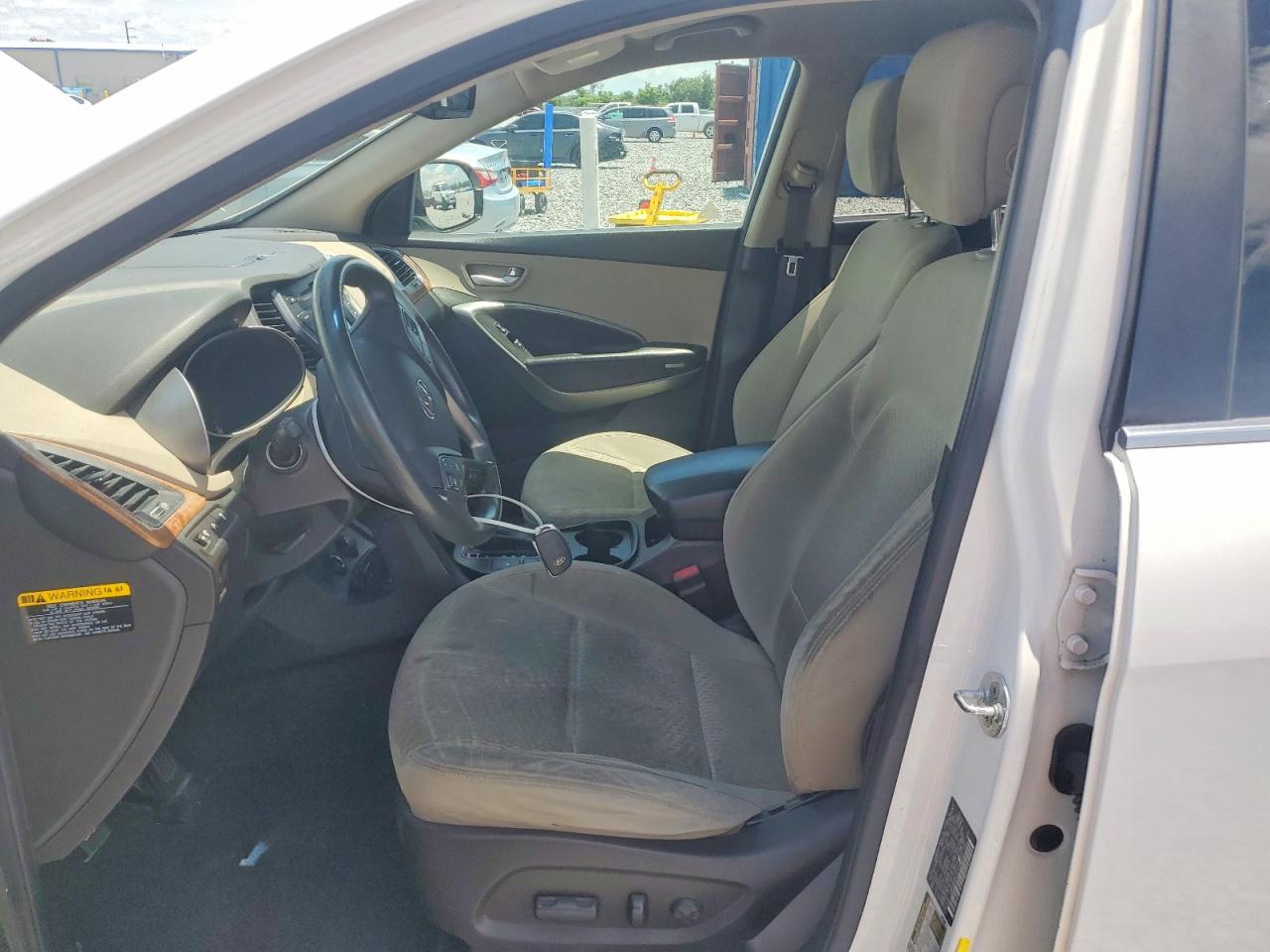 2015 Hyundai Santa Fe Gls White vin: KM8SM4HF3FU108364