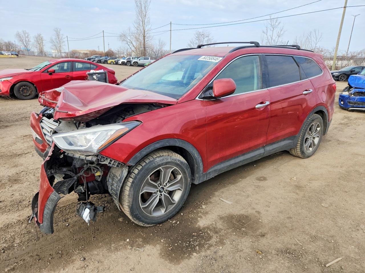 2014 Hyundai Santa Fe Gls Red vin: KM8SM4HF4EU052580