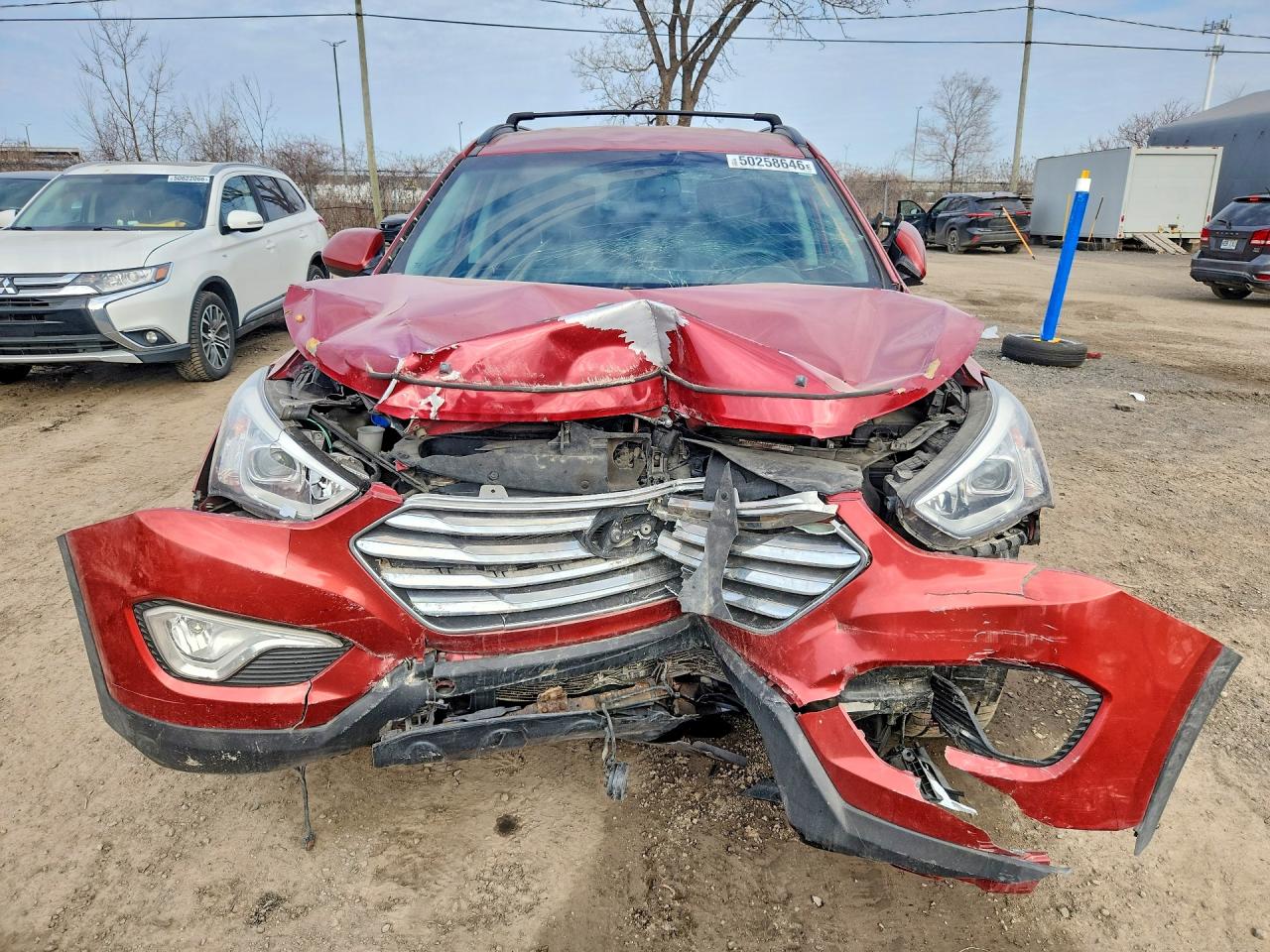 2014 Hyundai Santa Fe Gls Red vin: KM8SM4HF4EU052580