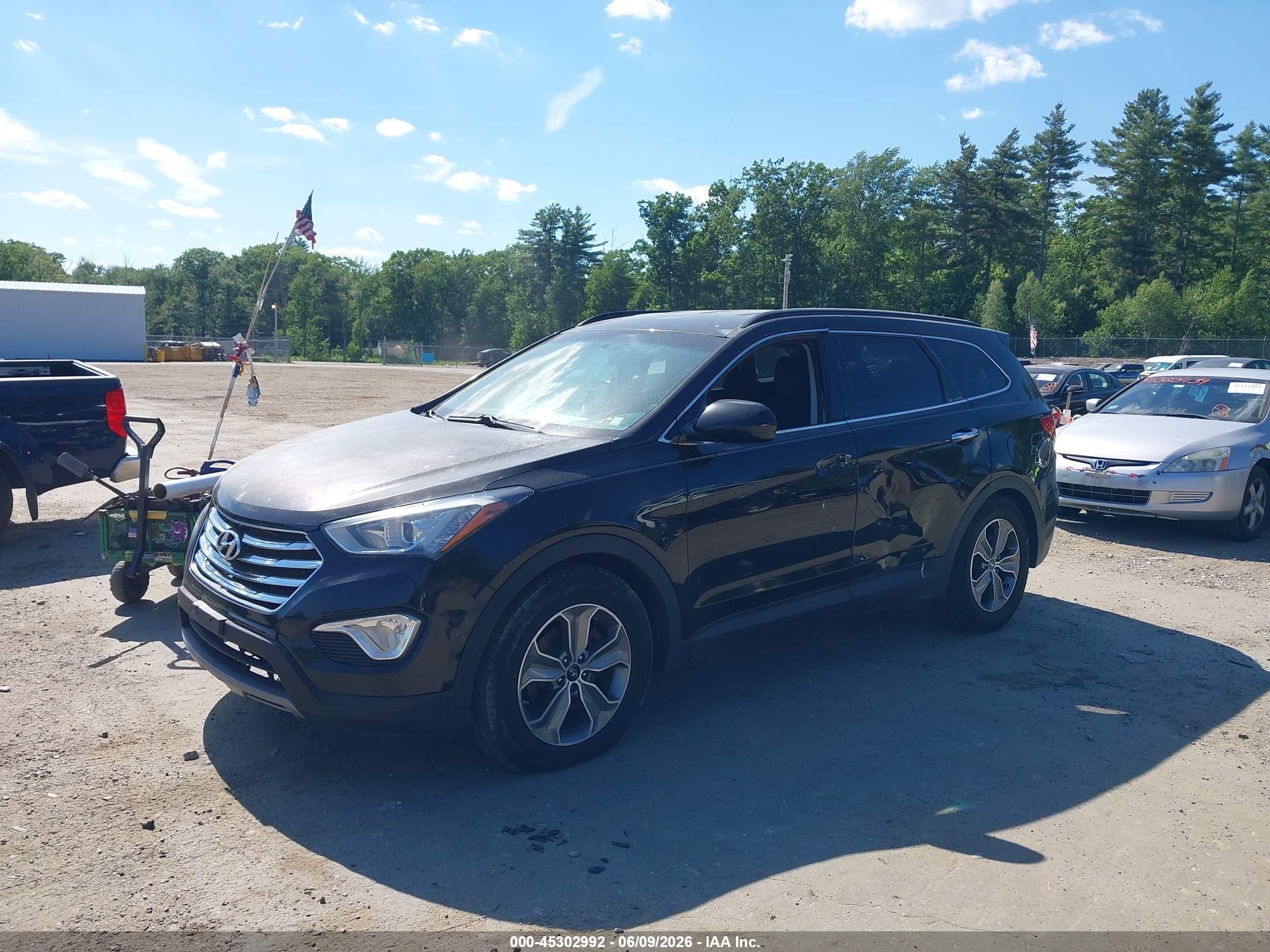 2013 Hyundai Santa Fe Gls Black vin: KM8SM4HF5DU030778