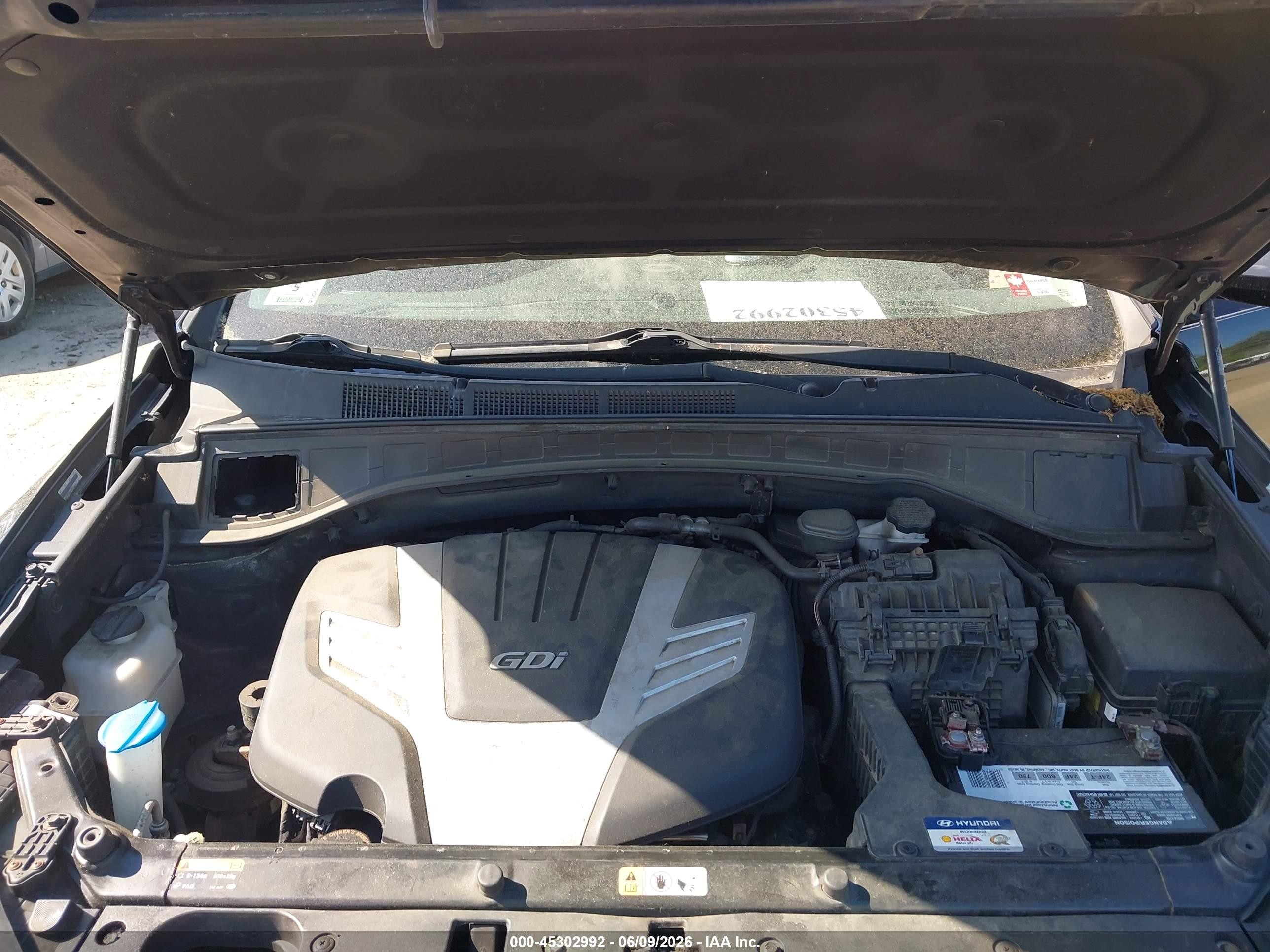 2013 Hyundai Santa Fe Gls Black vin: KM8SM4HF5DU030778