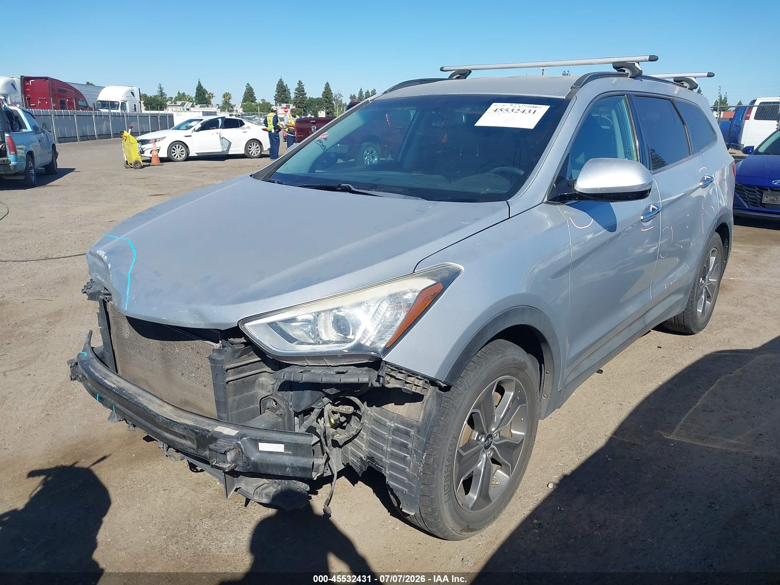 2014 Hyundai Santa Fe Gls Silver vin: KM8SM4HF5EU037344