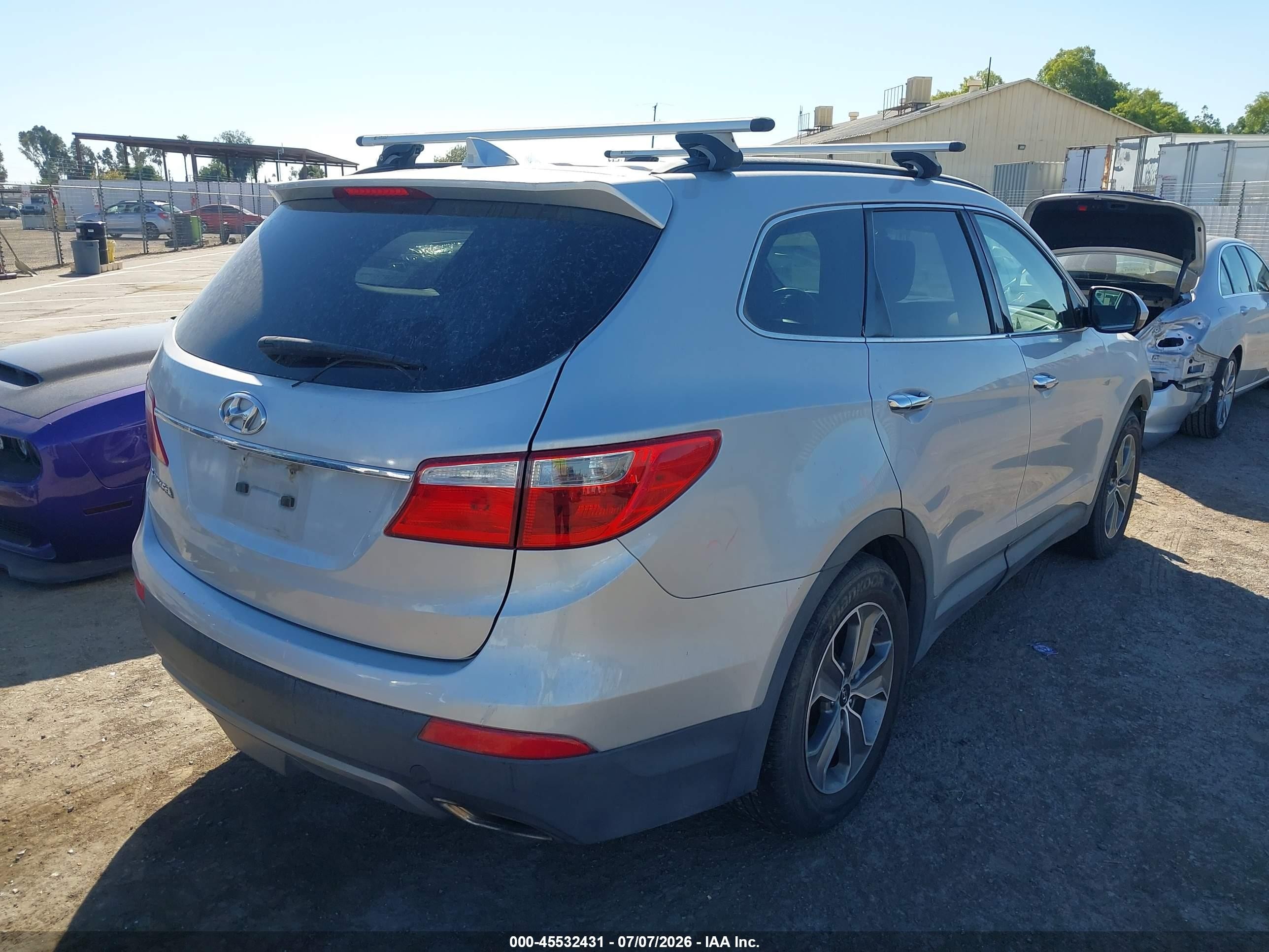 2014 Hyundai Santa Fe Gls Silver vin: KM8SM4HF5EU037344