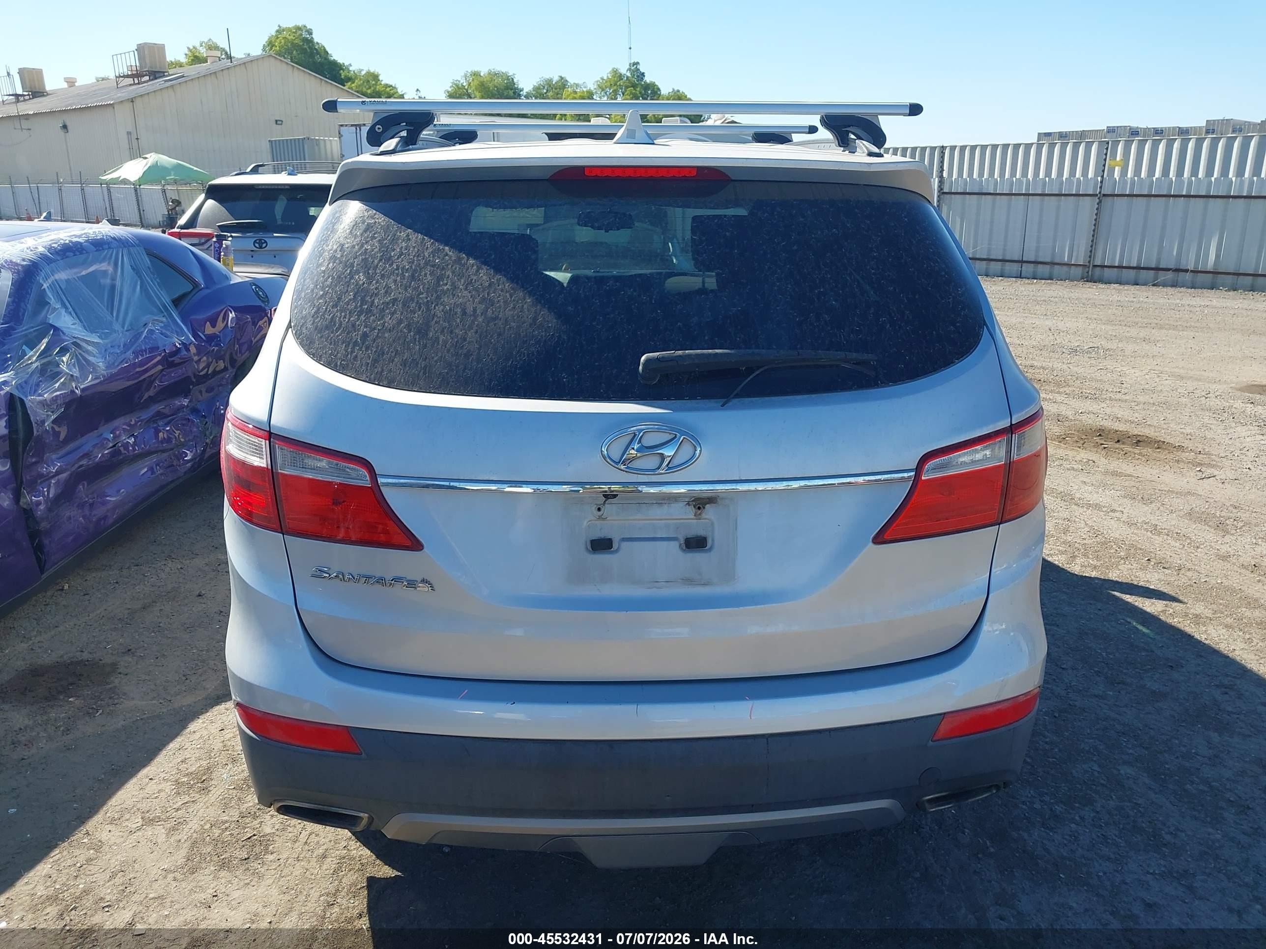 2014 Hyundai Santa Fe Gls Silver vin: KM8SM4HF5EU037344