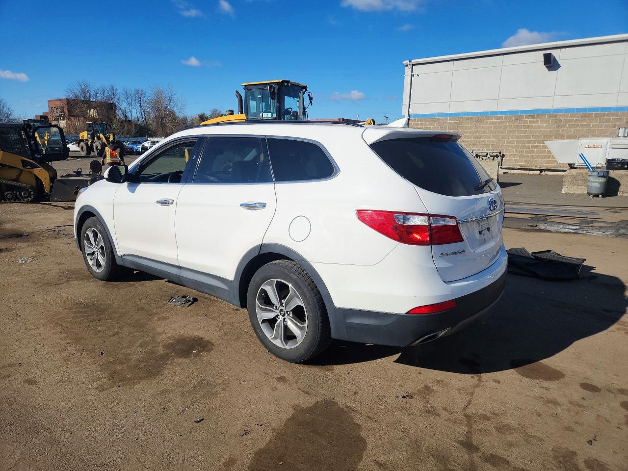 2014 Hyundai Santa Fe Gls White vin: KM8SM4HF5EU045816