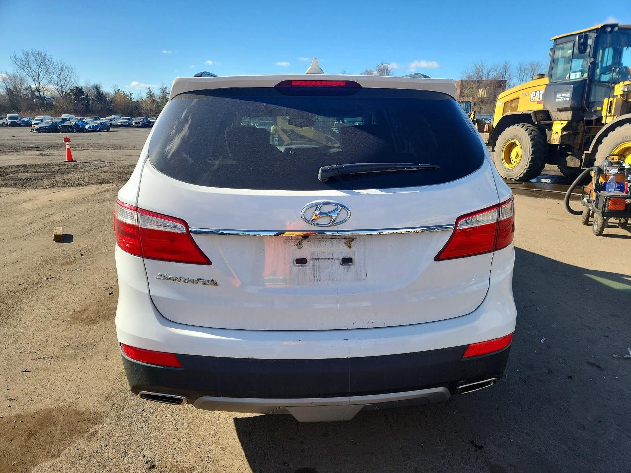 2014 Hyundai Santa Fe Gls White vin: KM8SM4HF5EU045816