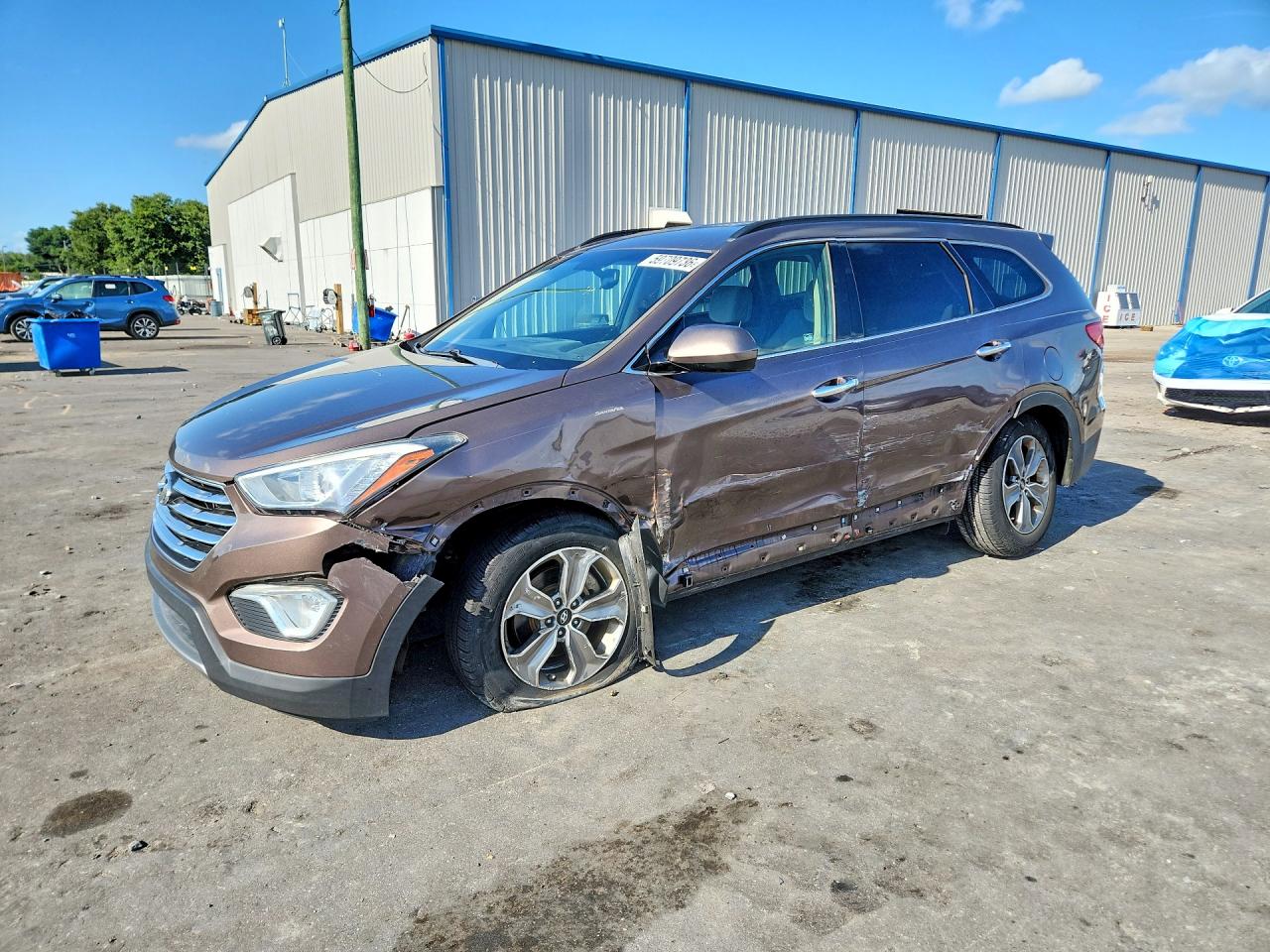 2014 Hyundai Santa Fe Gls Brown vin: KM8SM4HF5EU046612
