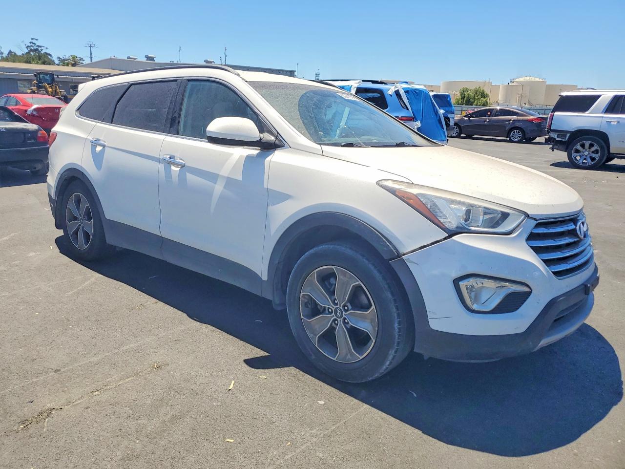 2014 Hyundai Santa Fe Gls White vin: KM8SM4HF5EU080257