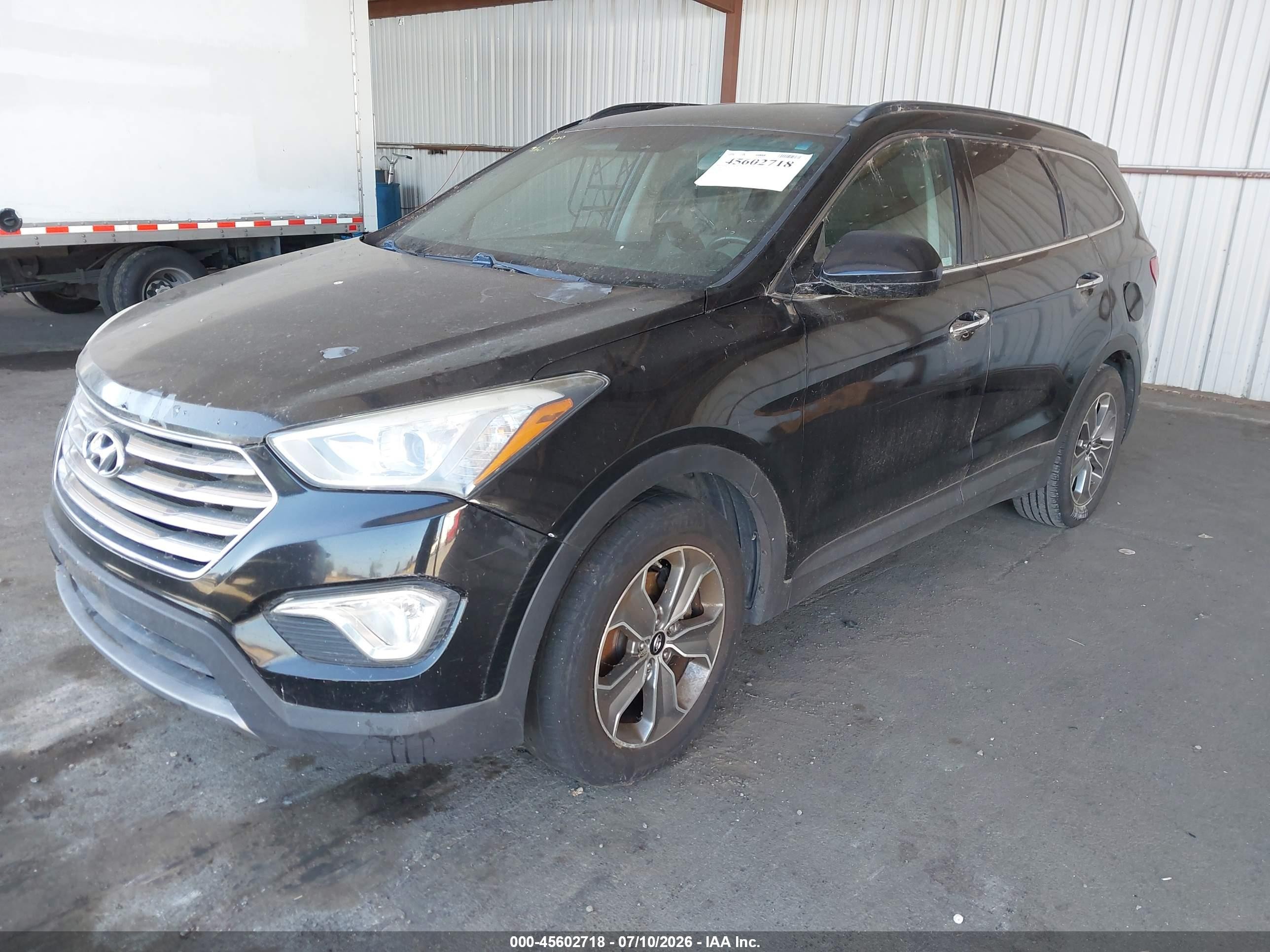 2014 Hyundai Santa Fe Gls Black vin: KM8SM4HF6EU037207