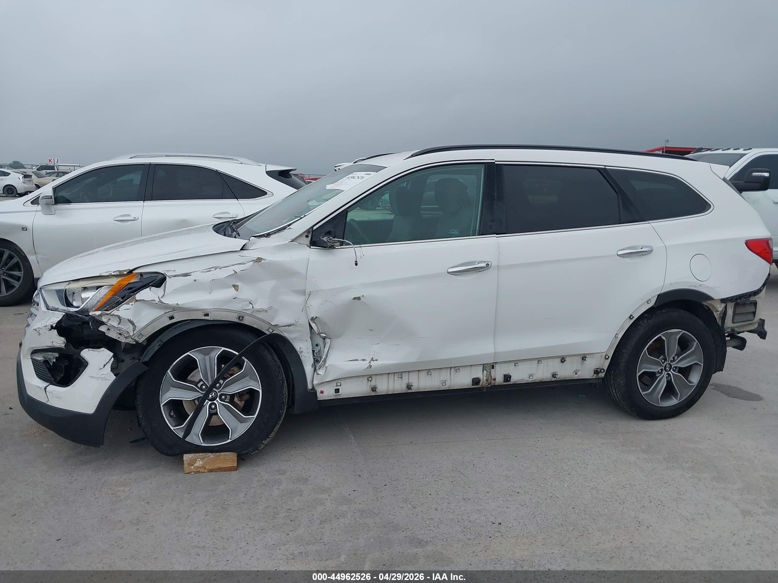 2015 Hyundai Santa Fe Gls White vin: KM8SM4HF6FU089566