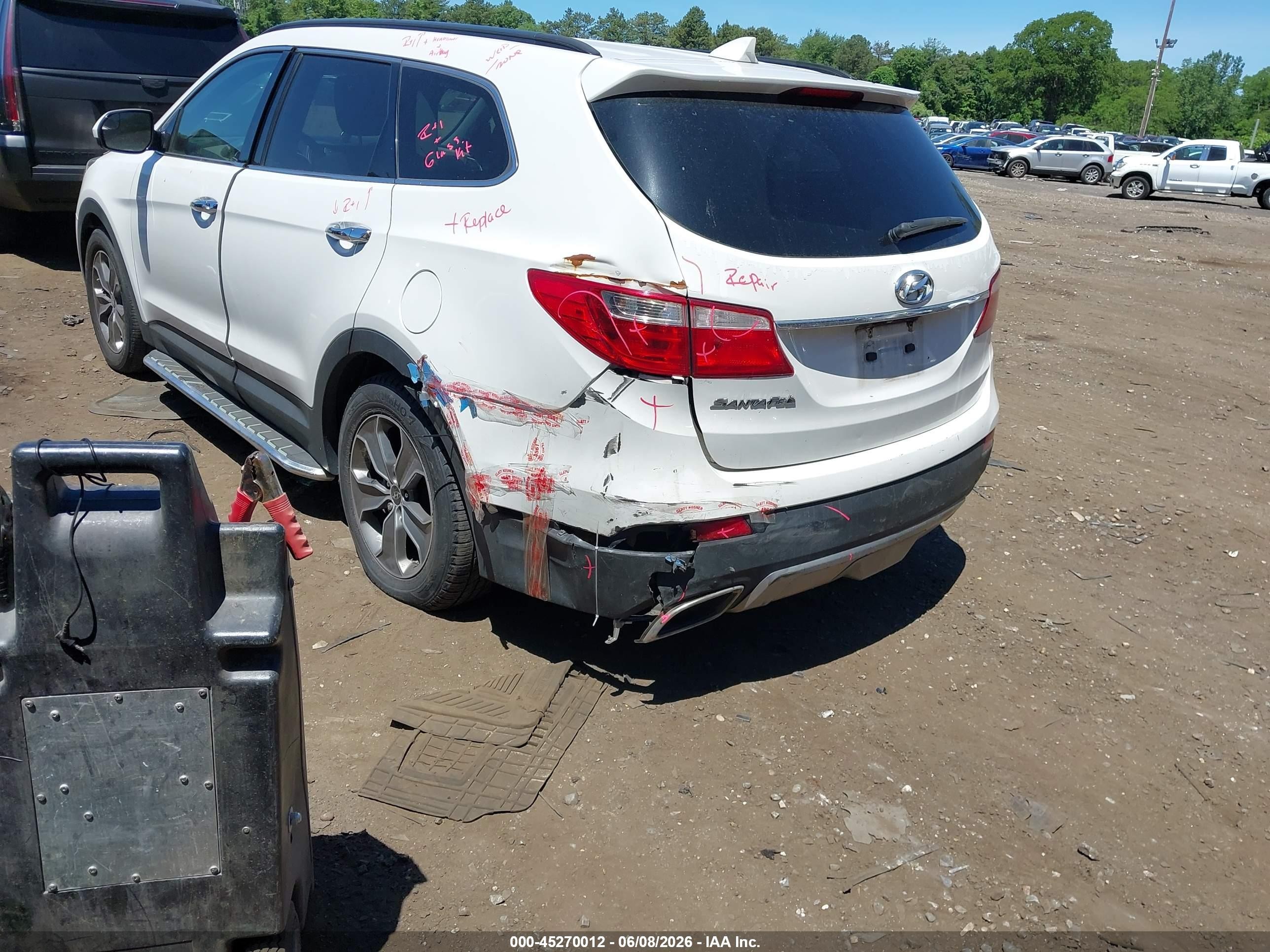 2016 Hyundai Santa Fe Se Белый vin: KM8SM4HF6GU153557