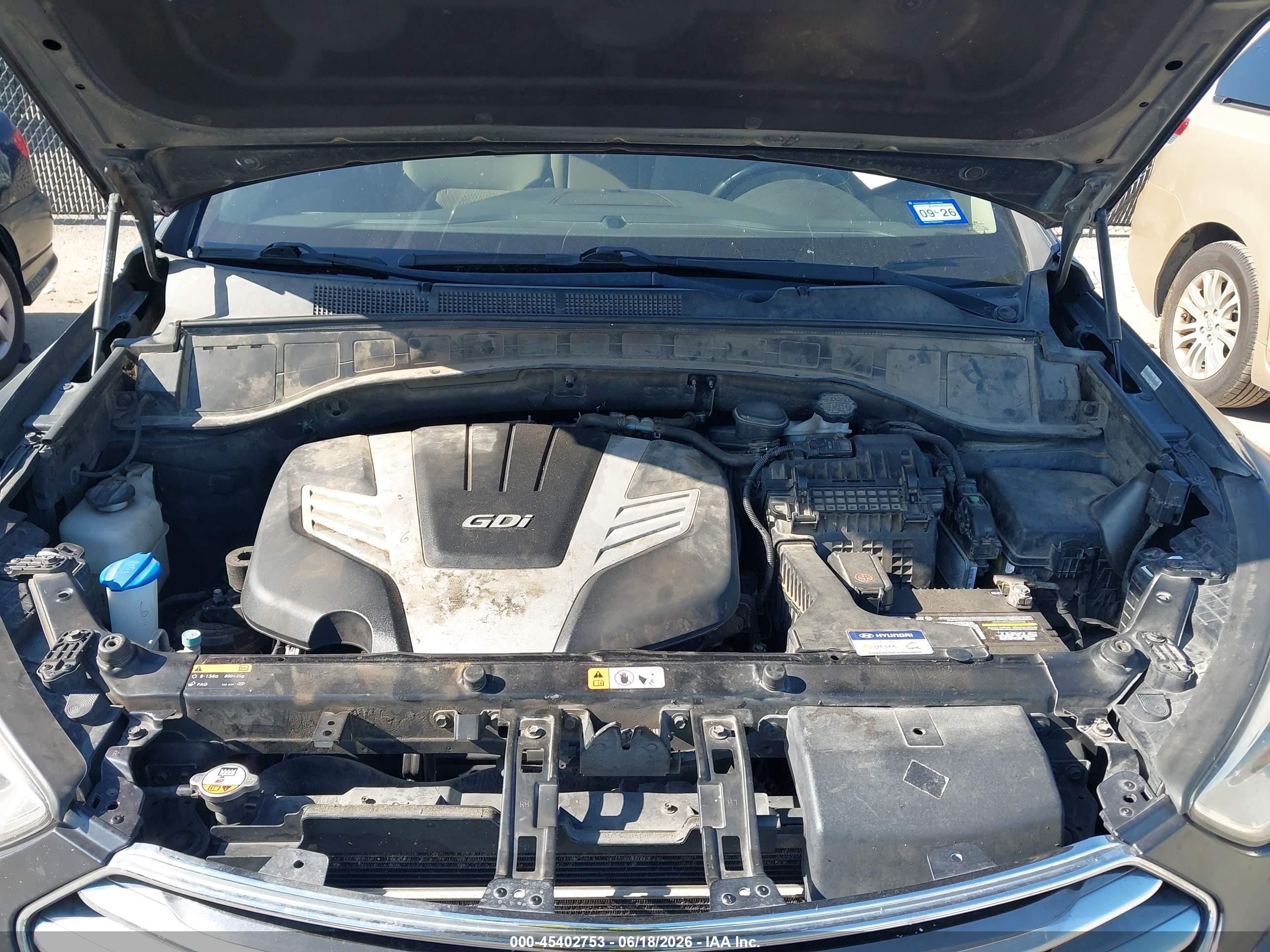 2013 Hyundai Santa Fe Gls Черный vin: KM8SM4HF7DU013867