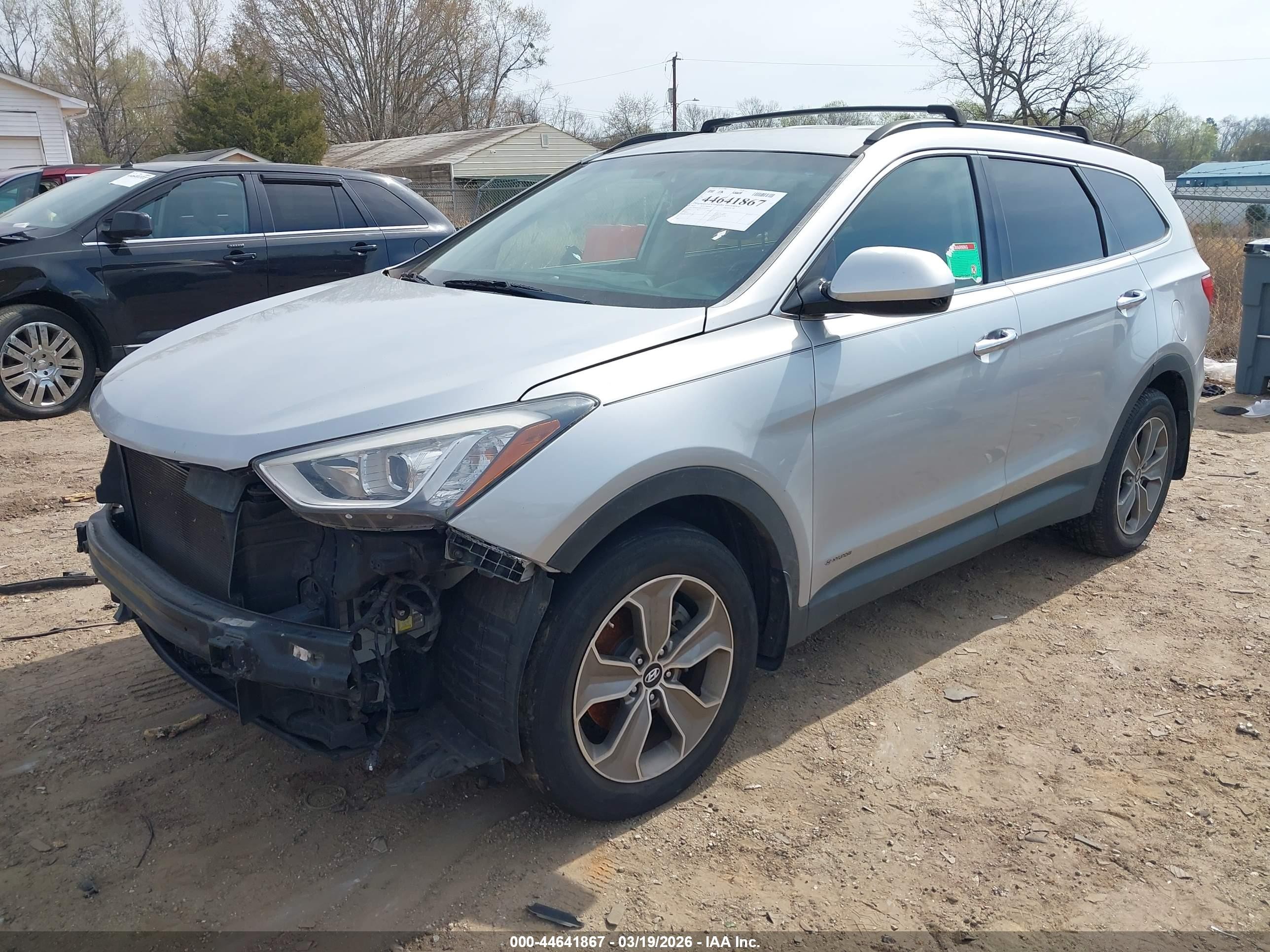 2014 Hyundai Santa Fe Gls Silver vin: KM8SM4HF7EU039323