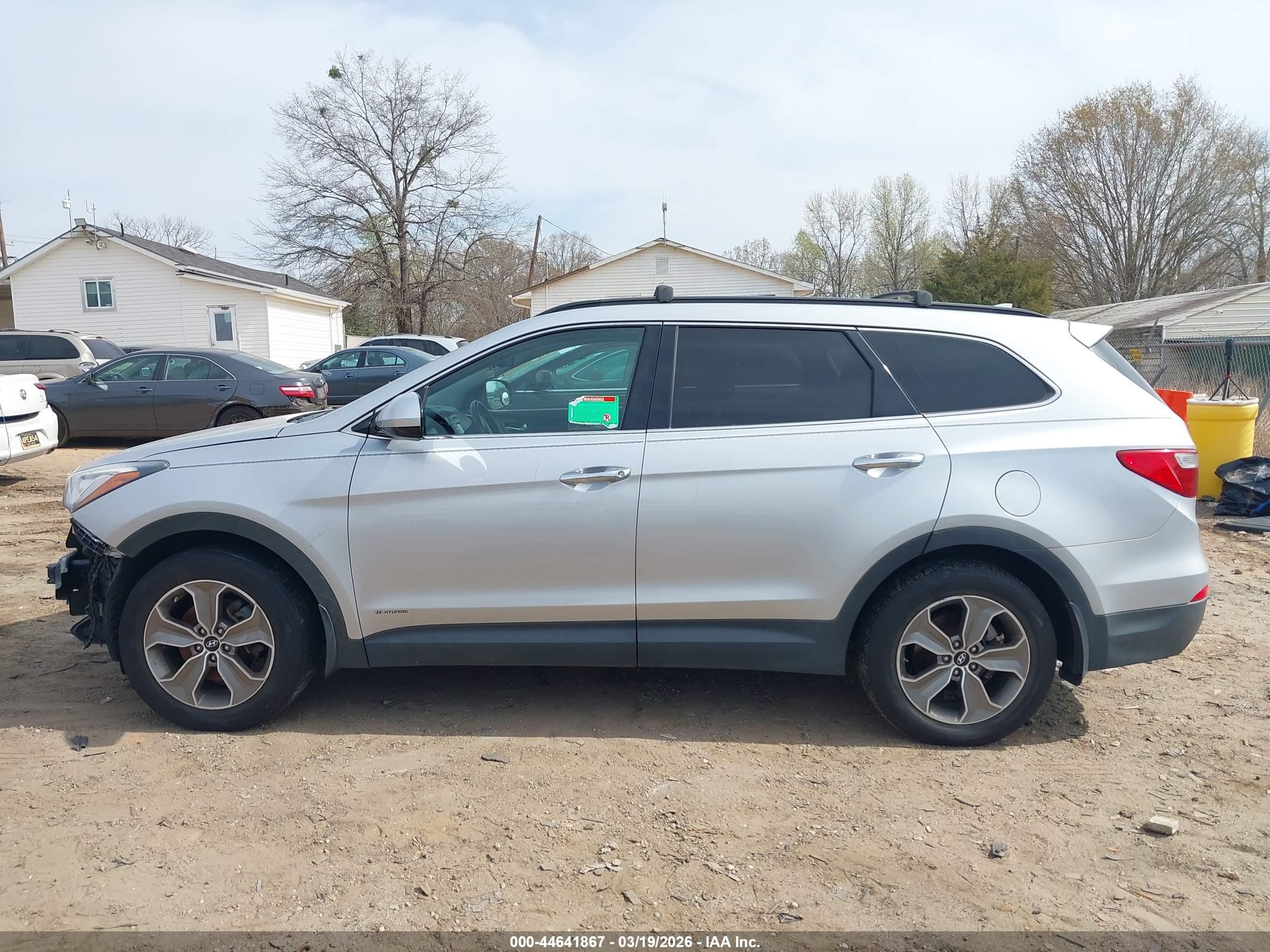 2014 Hyundai Santa Fe Gls Silver vin: KM8SM4HF7EU039323