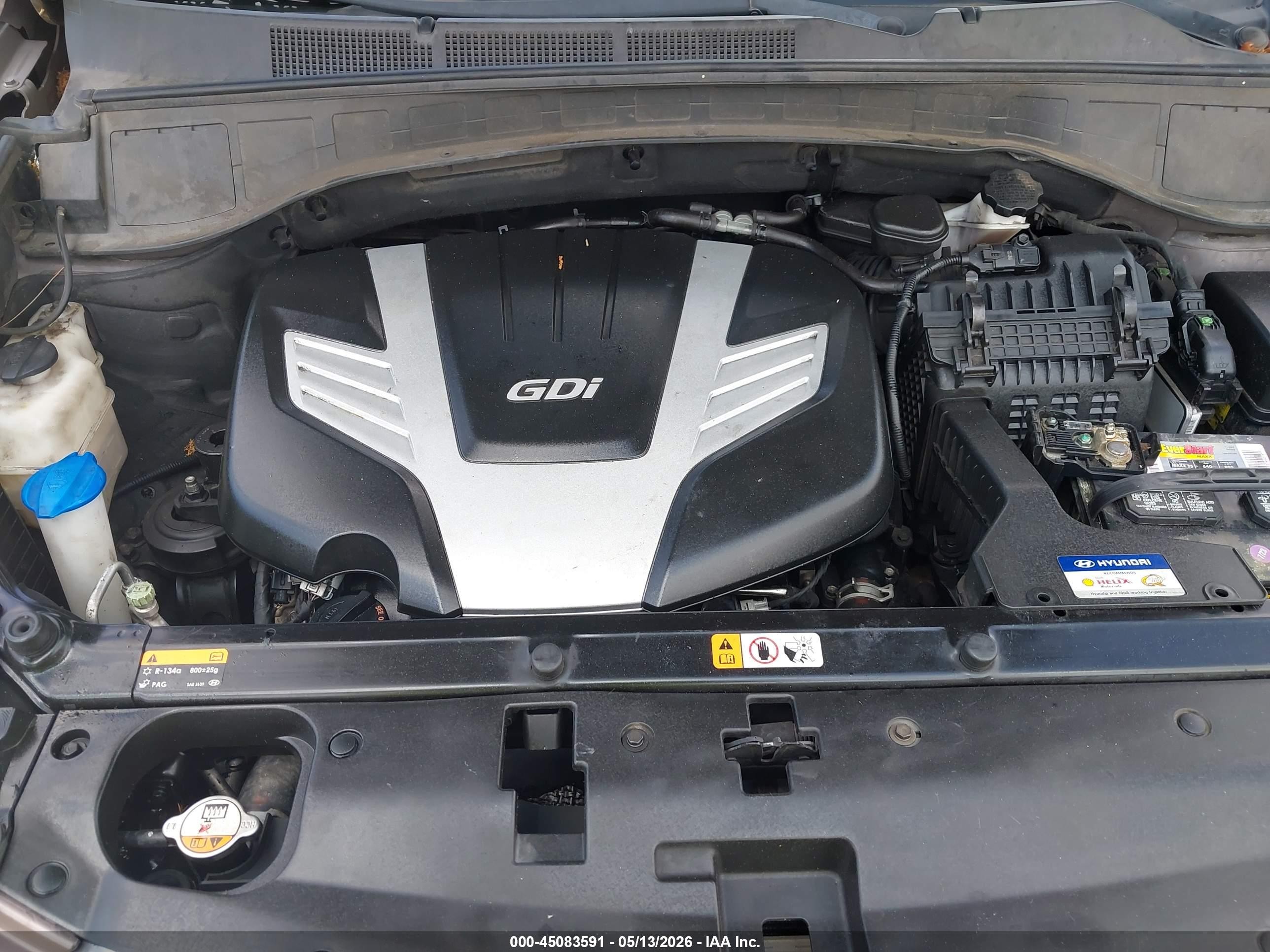 2015 Hyundai Santa Fe Gls Серый vin: KM8SM4HF7FU089303