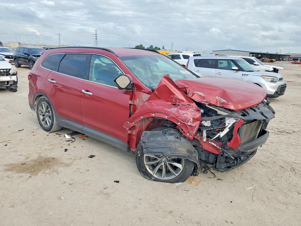 2017 Hyundai Santa Fe Se Red vin: KM8SM4HF7HU240241