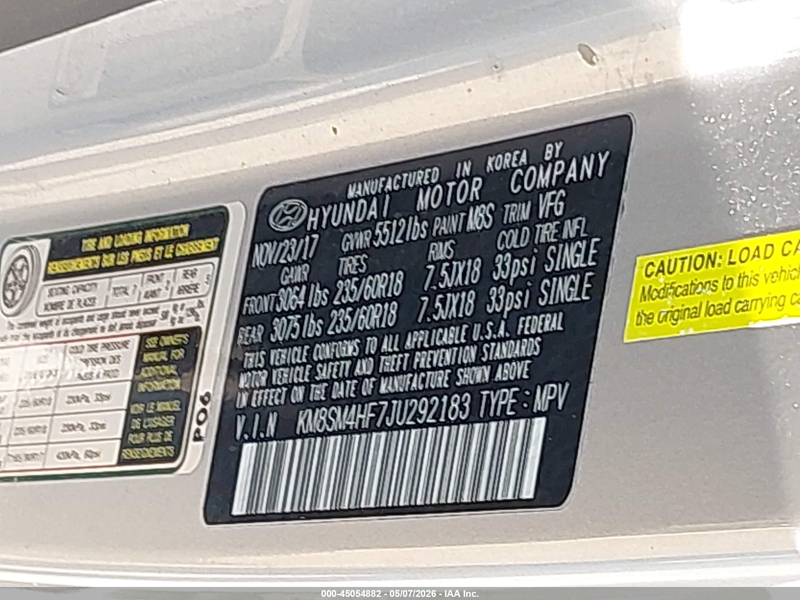 2018 Hyundai Santa Fe Se Silver vin: KM8SM4HF7JU292183