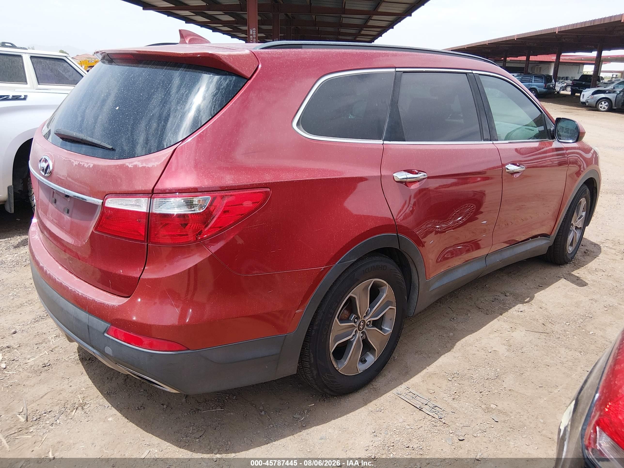 2014 Hyundai Santa Fe Gls Red vin: KM8SM4HF8EU080494