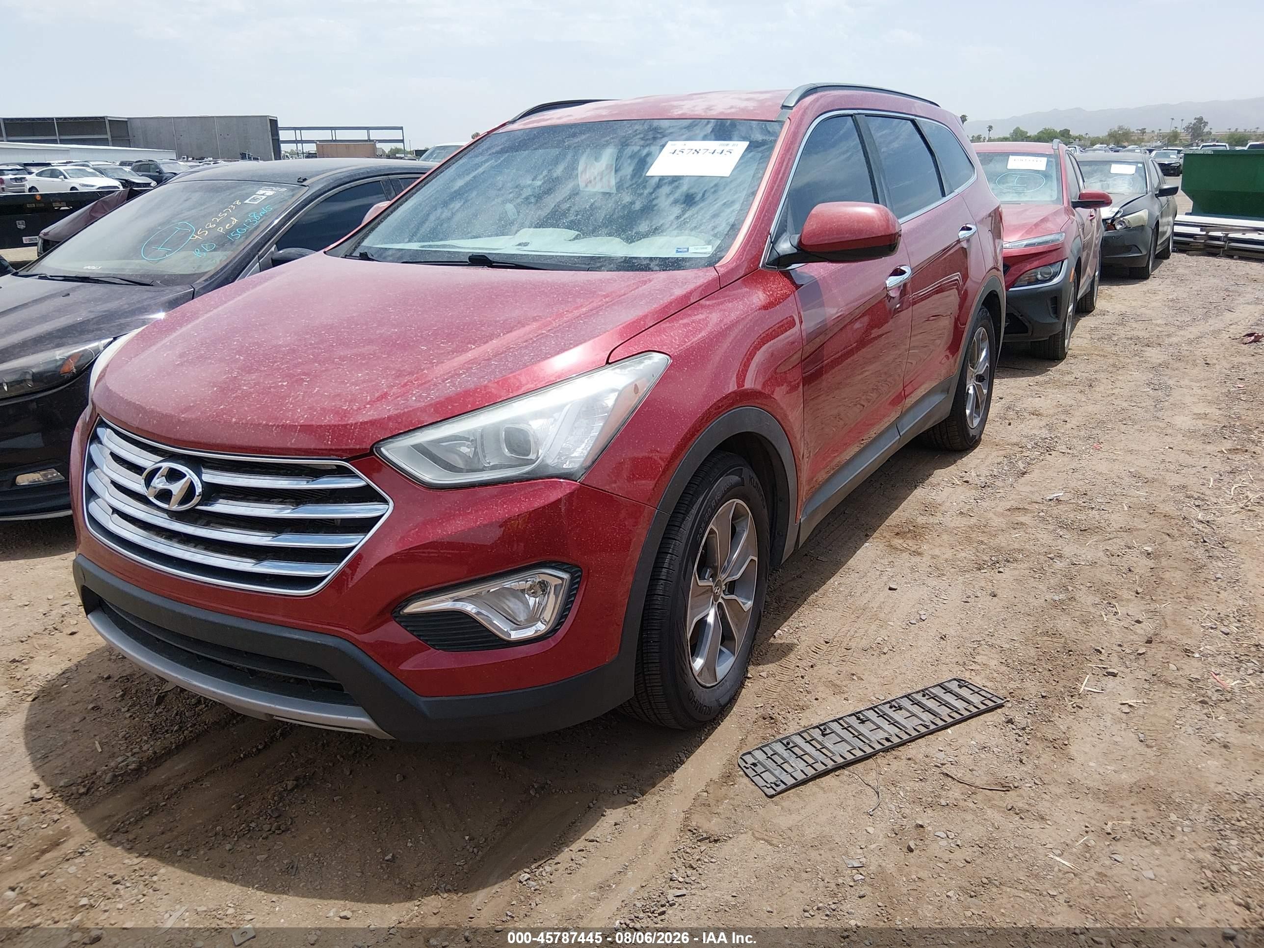 2014 Hyundai Santa Fe Gls Red vin: KM8SM4HF8EU080494