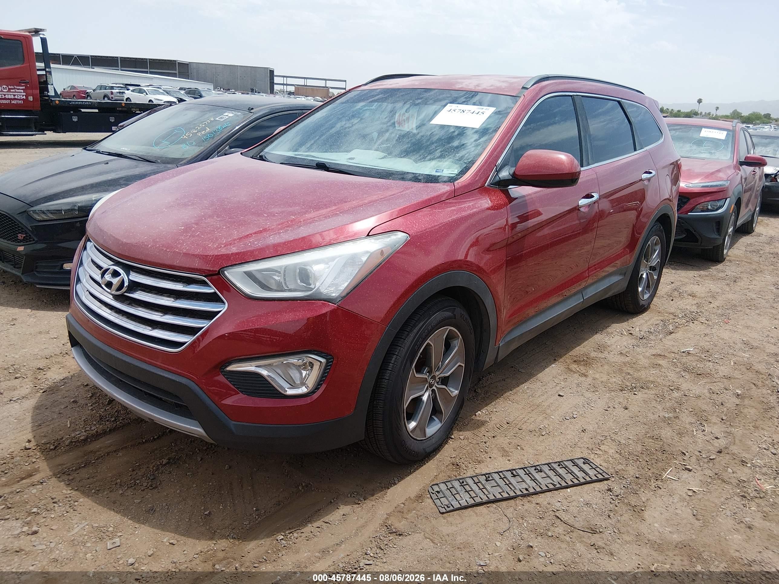 2014 Hyundai Santa Fe Gls Red vin: KM8SM4HF8EU080494