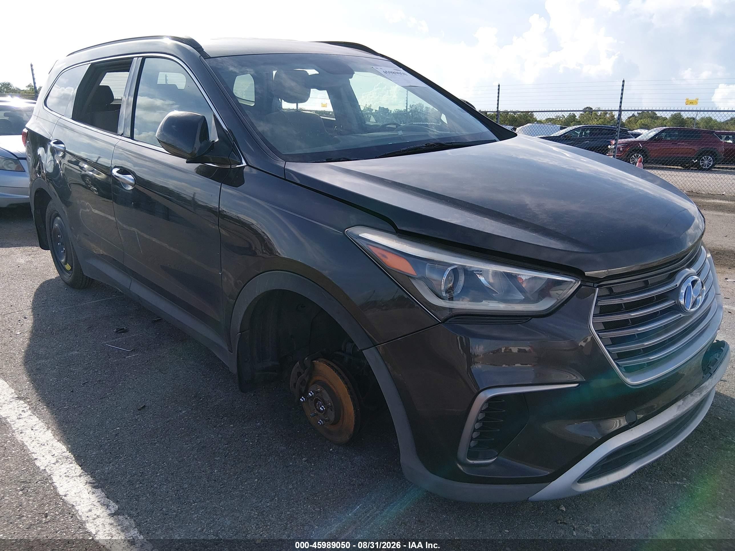 2017 Hyundai Santa Fe Se Black vin: KM8SM4HF8HU221472