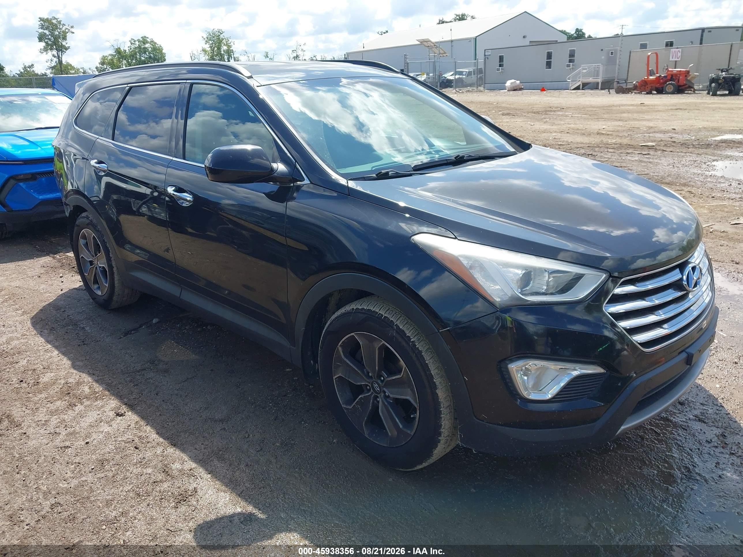 2014 Hyundai Santa Fe Gls Black vin: KM8SM4HFXEU067343