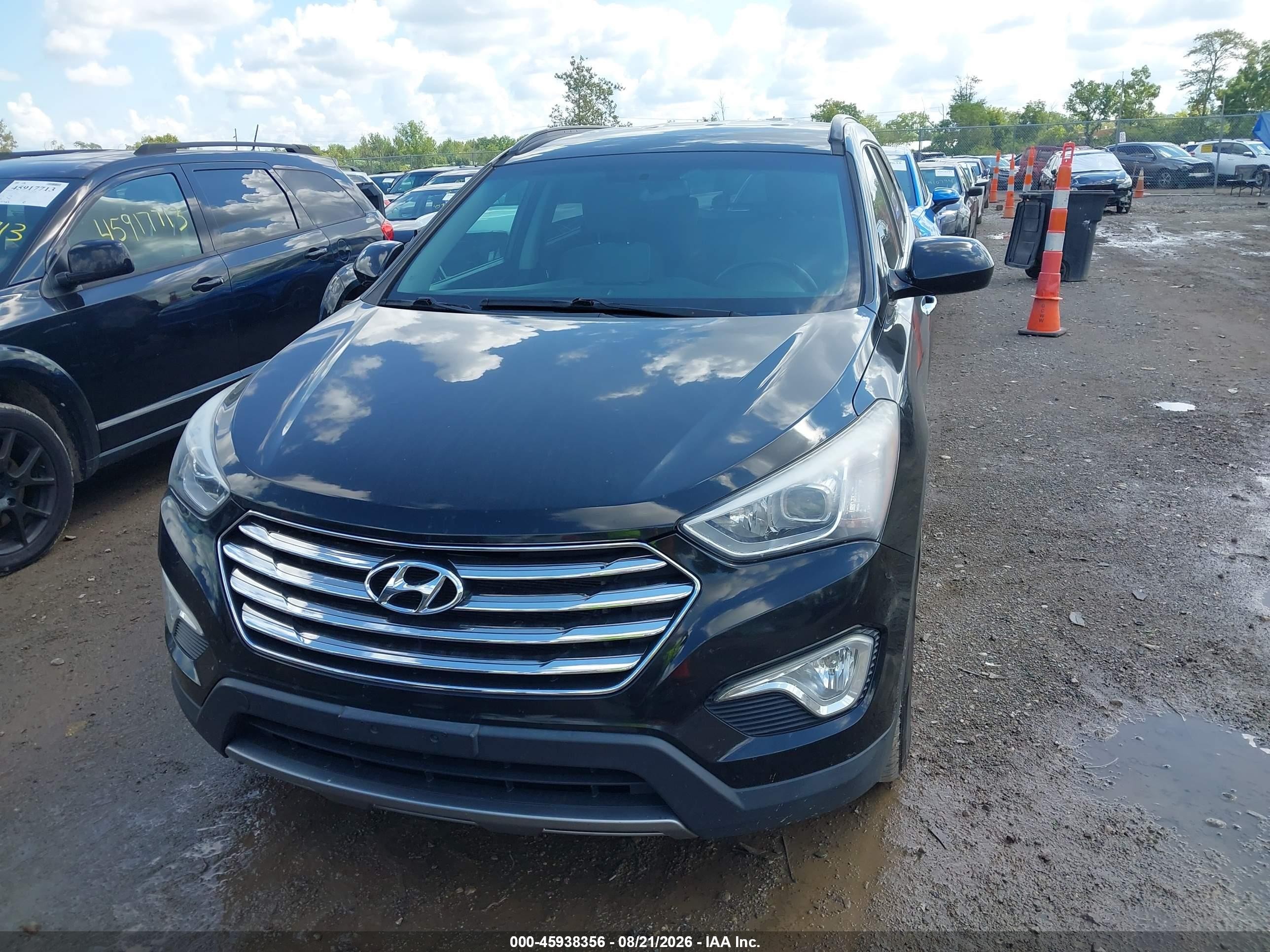 2014 Hyundai Santa Fe Gls Black vin: KM8SM4HFXEU067343