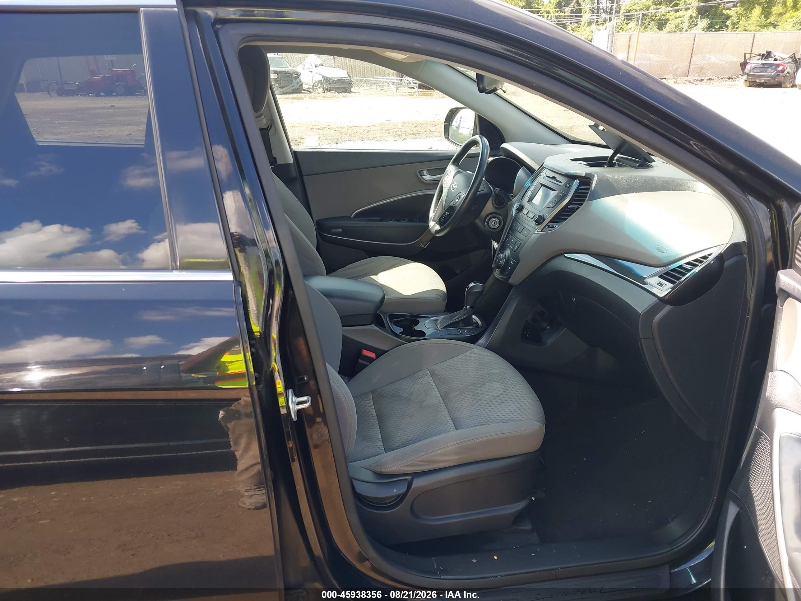 2014 Hyundai Santa Fe Gls Black vin: KM8SM4HFXEU067343