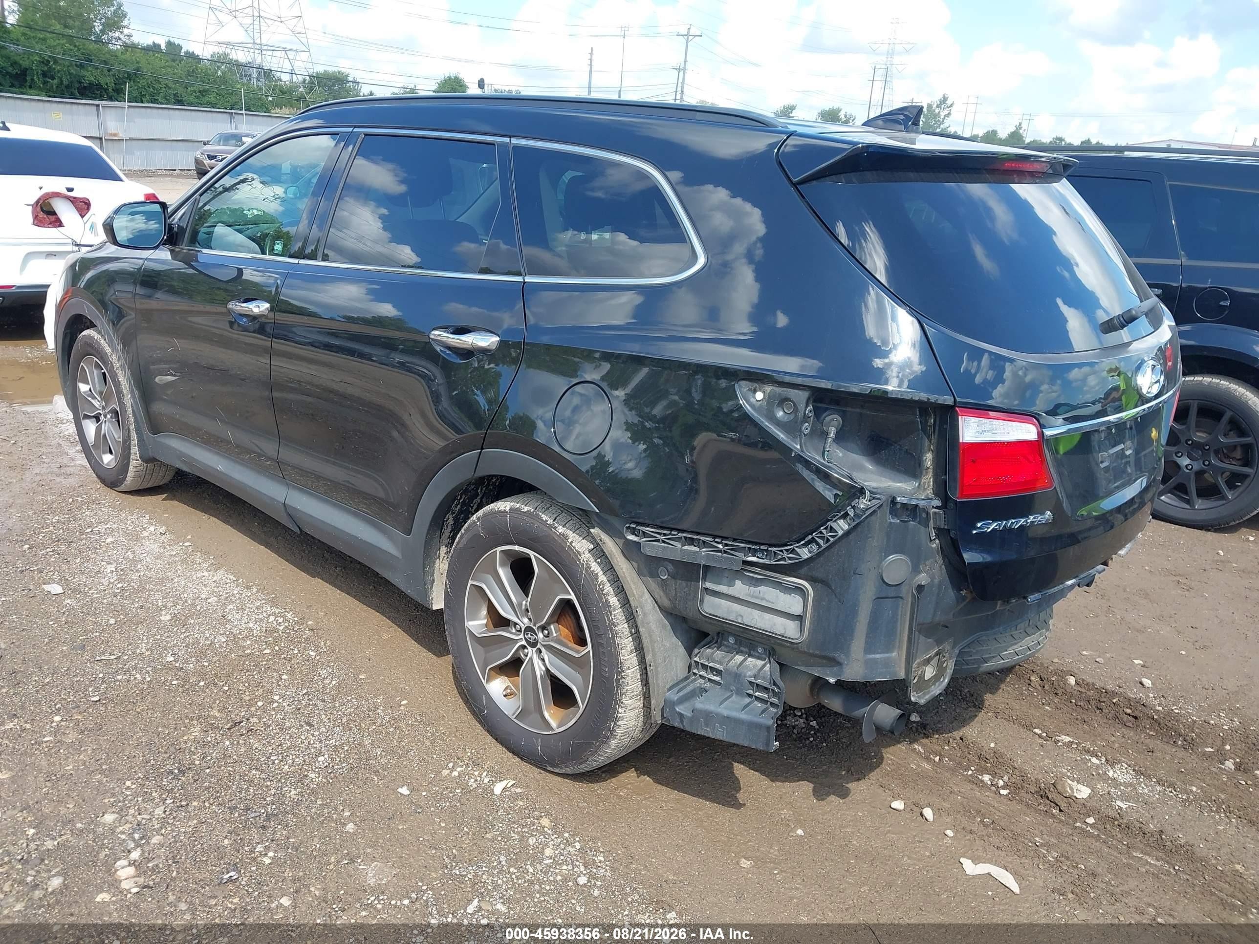 2014 Hyundai Santa Fe Gls Black vin: KM8SM4HFXEU067343