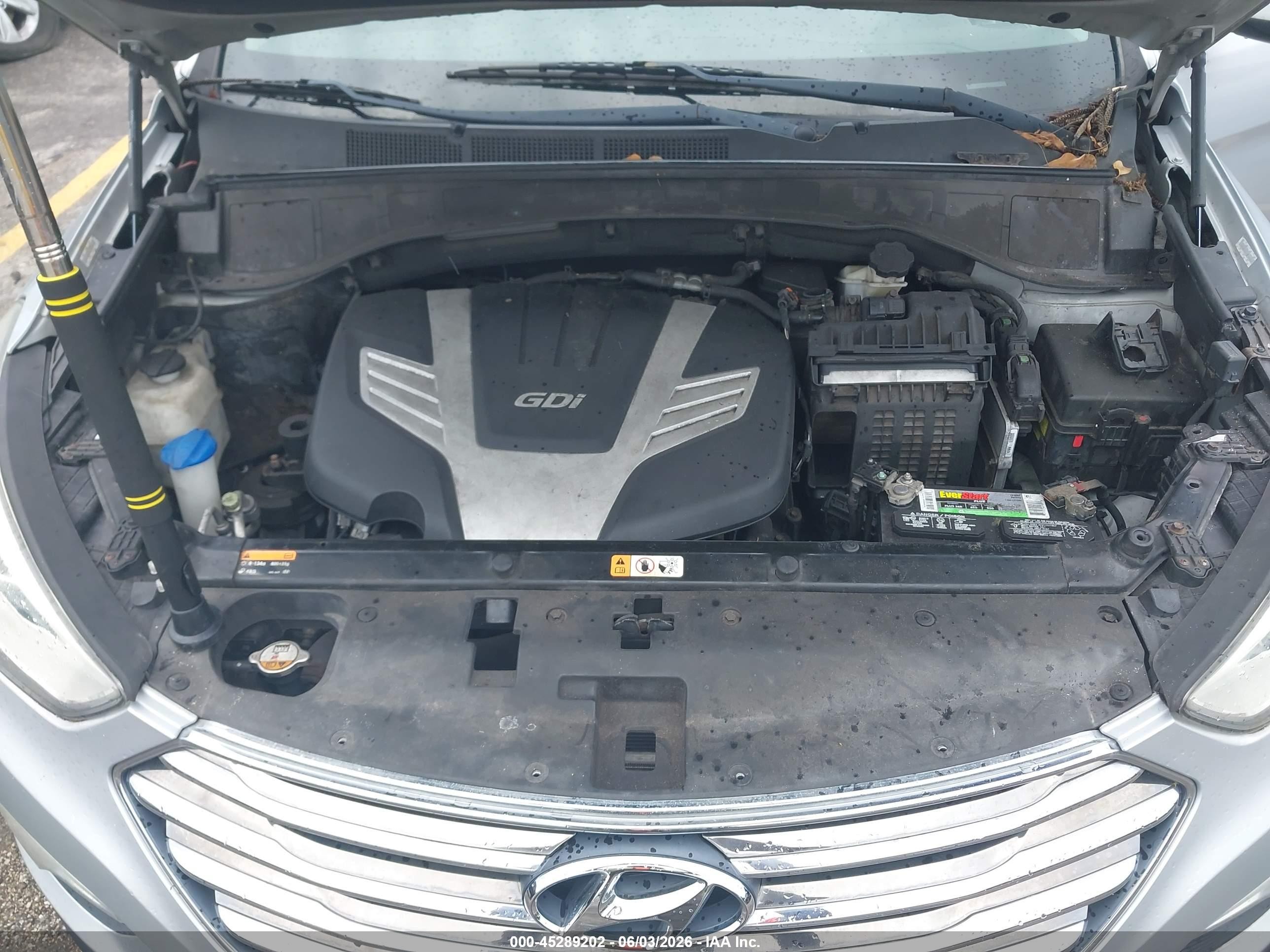 2014 Hyundai Santa Fe Gls Silver vin: KM8SM4HFXEU087804