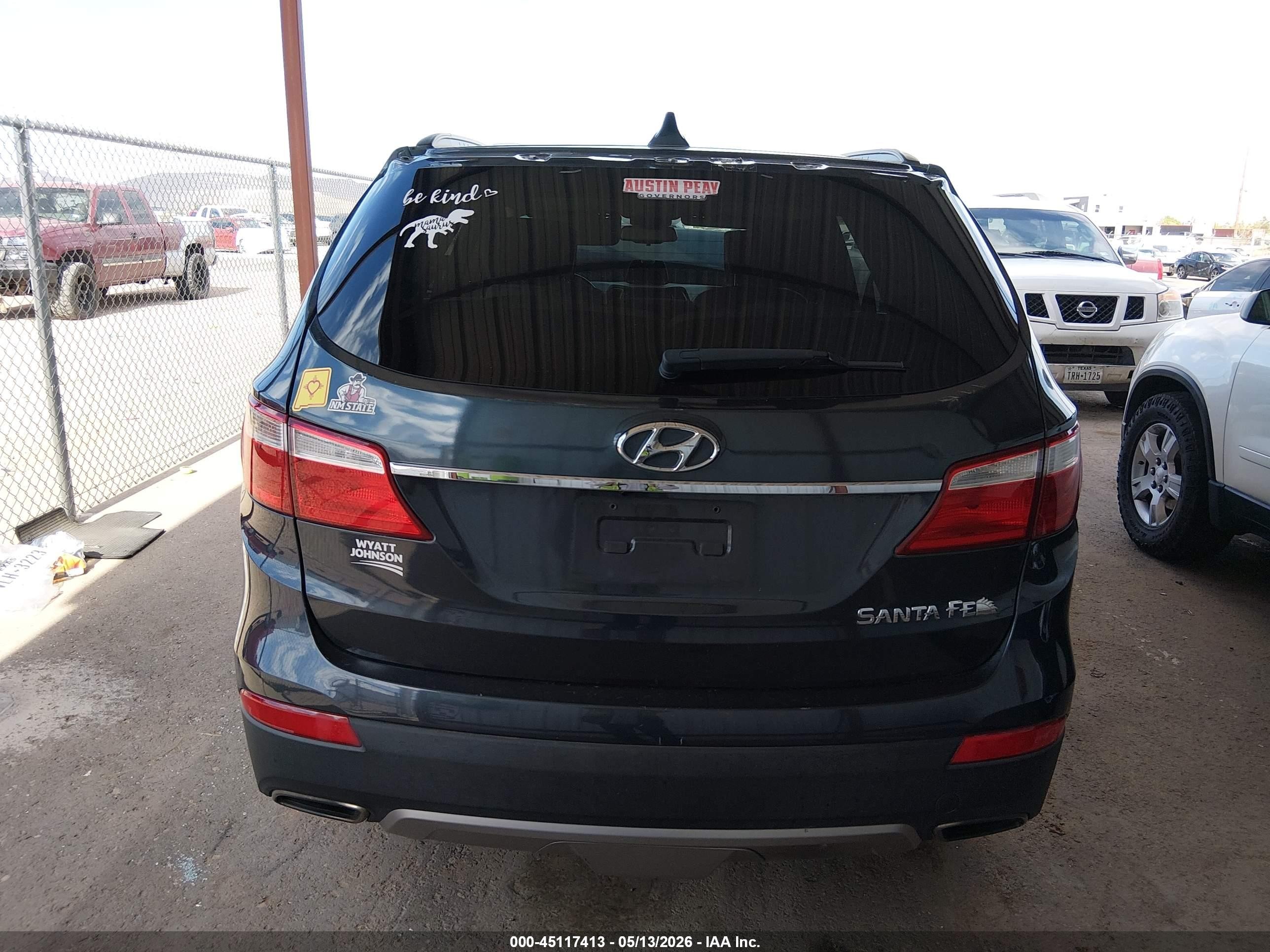 2014 Hyundai Santa Fe Gls Gray vin: KM8SM4HFXEU087964
