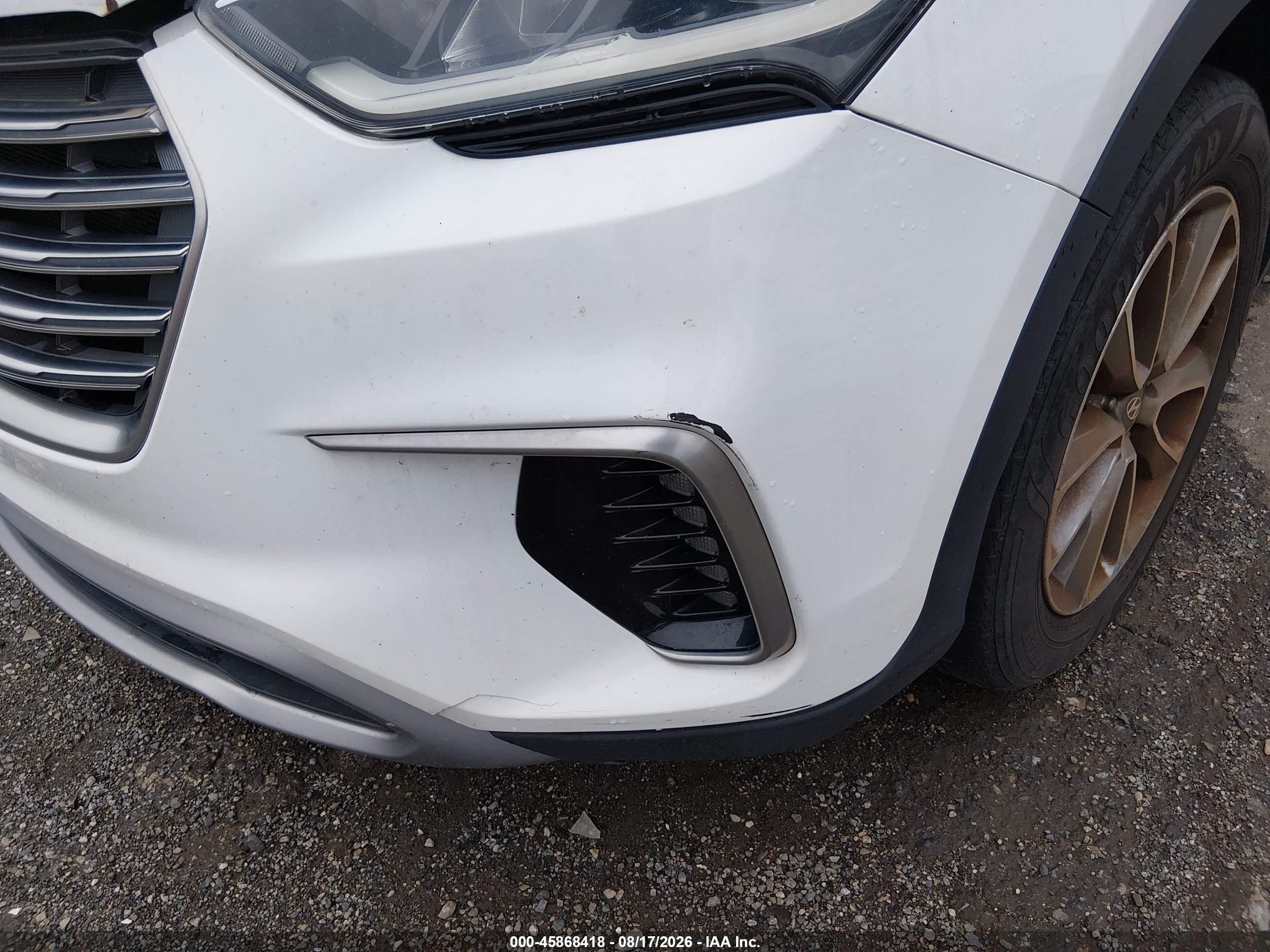 2017 Hyundai Santa Fe Se White vin: KM8SMDHF0HU224057