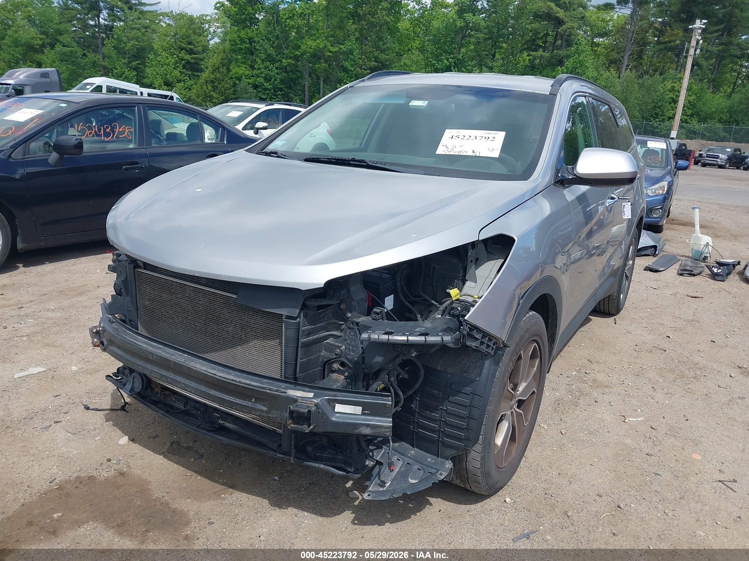 2014 Hyundai Santa Fe Gls Gray vin: KM8SMDHF1EU040810