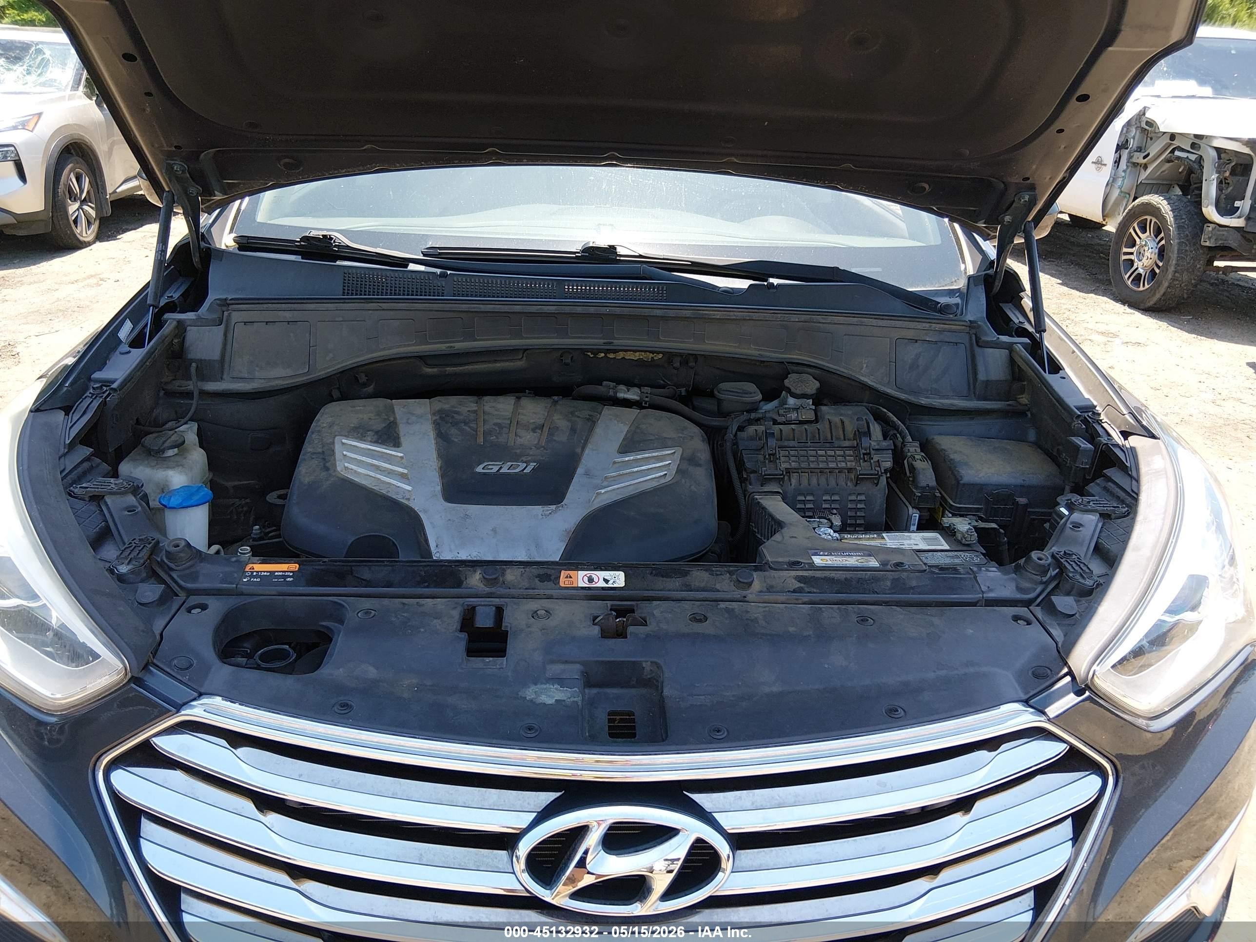 2016 Hyundai Santa Fe Se Черный vin: KM8SMDHF1GU154549