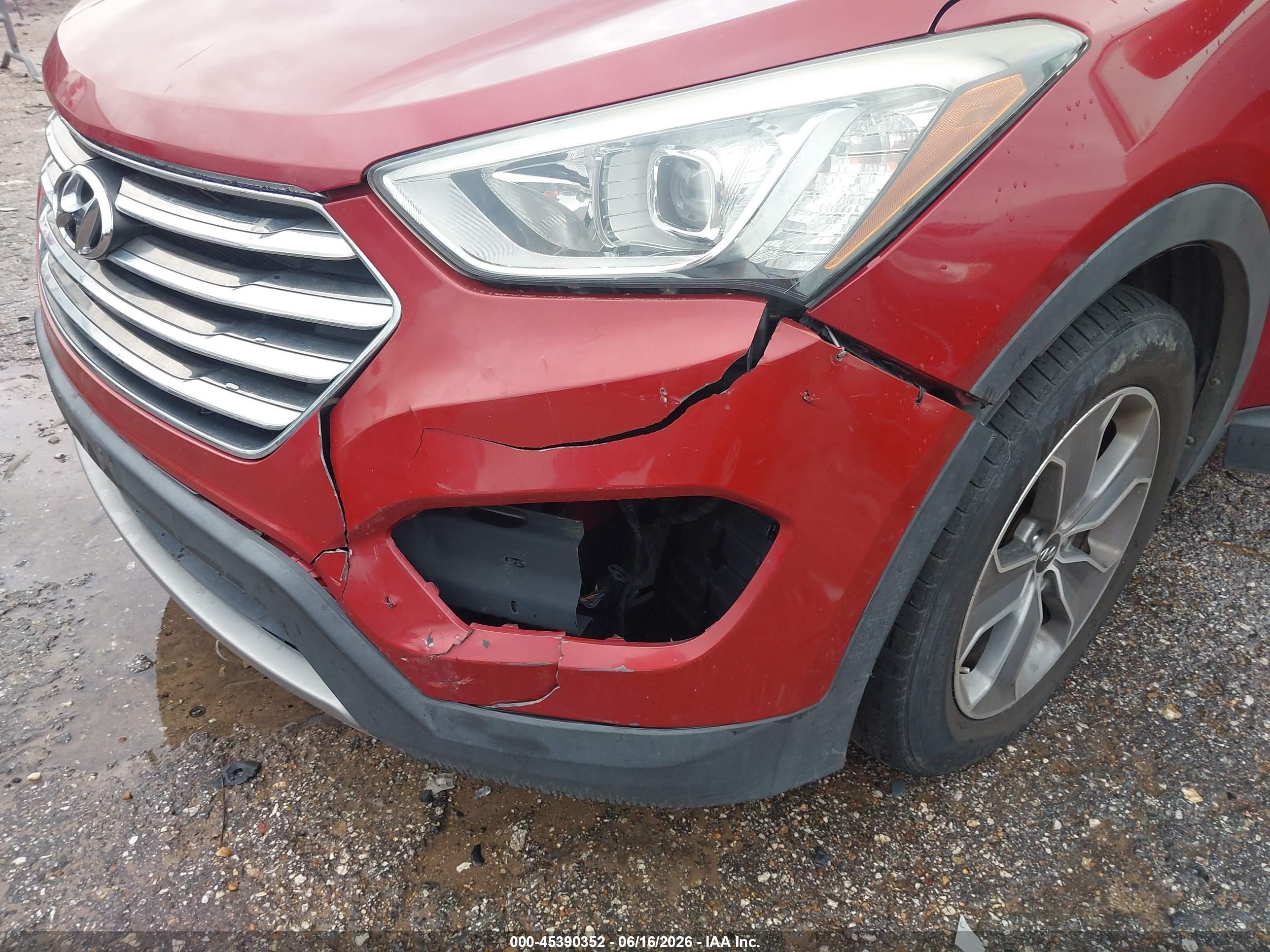 2015 Hyundai Santa Fe Gls Red vin: KM8SMDHF3FU094417