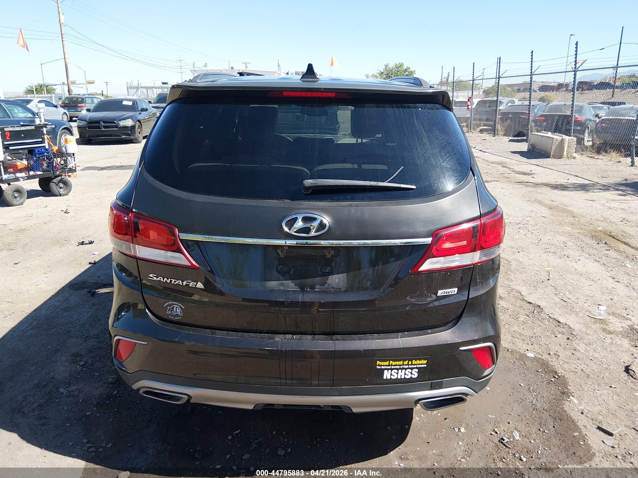 2017 Hyundai Santa Fe Se Черный vin: KM8SMDHF3HU184427