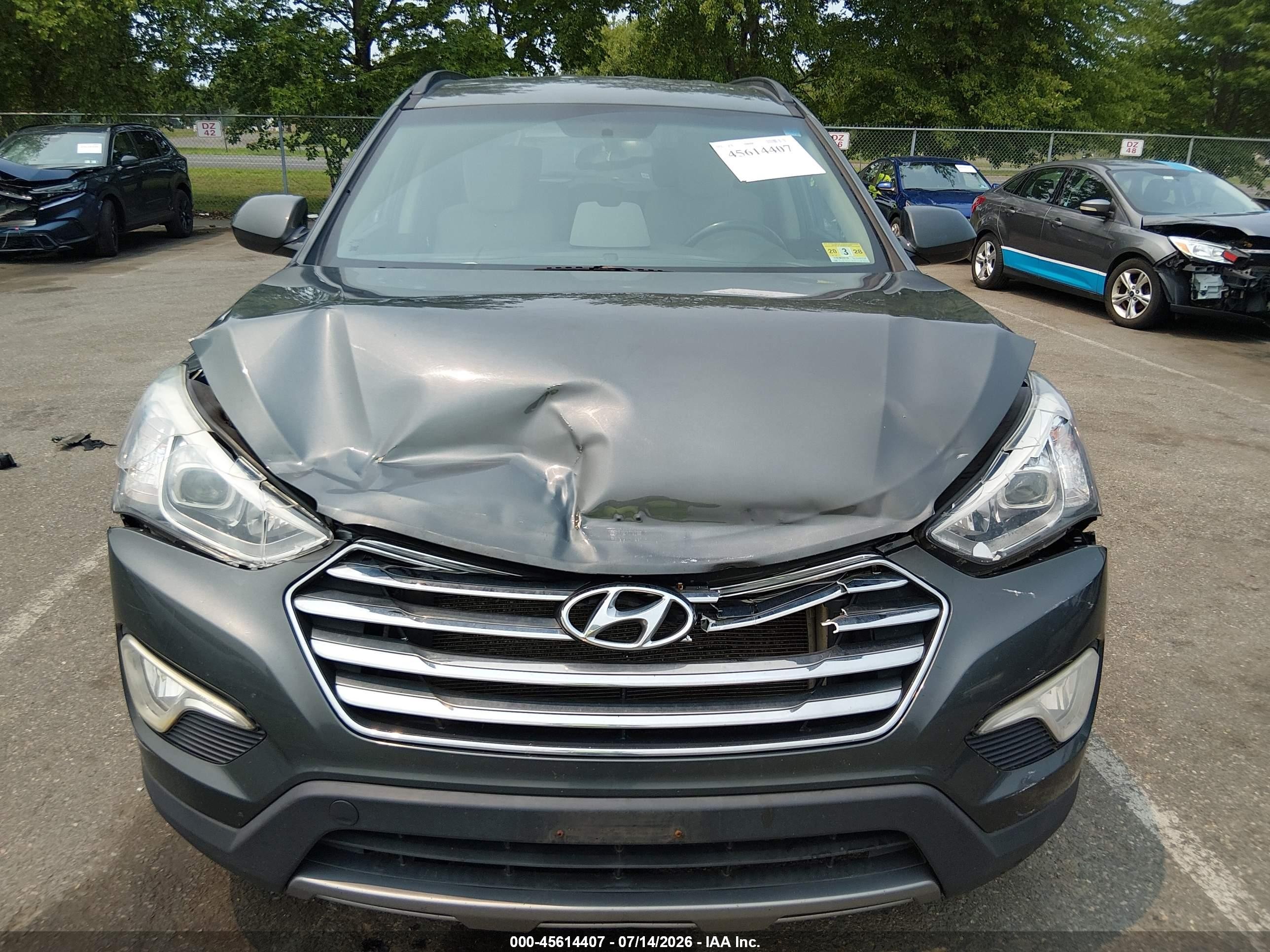 2014 Hyundai Santa Fe Gls Green vin: KM8SMDHF4EU057407