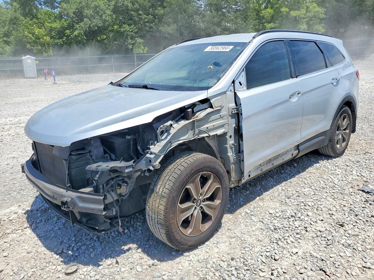 2016 Hyundai Santa Fe Se Silver vin: KM8SMDHF5GU147944