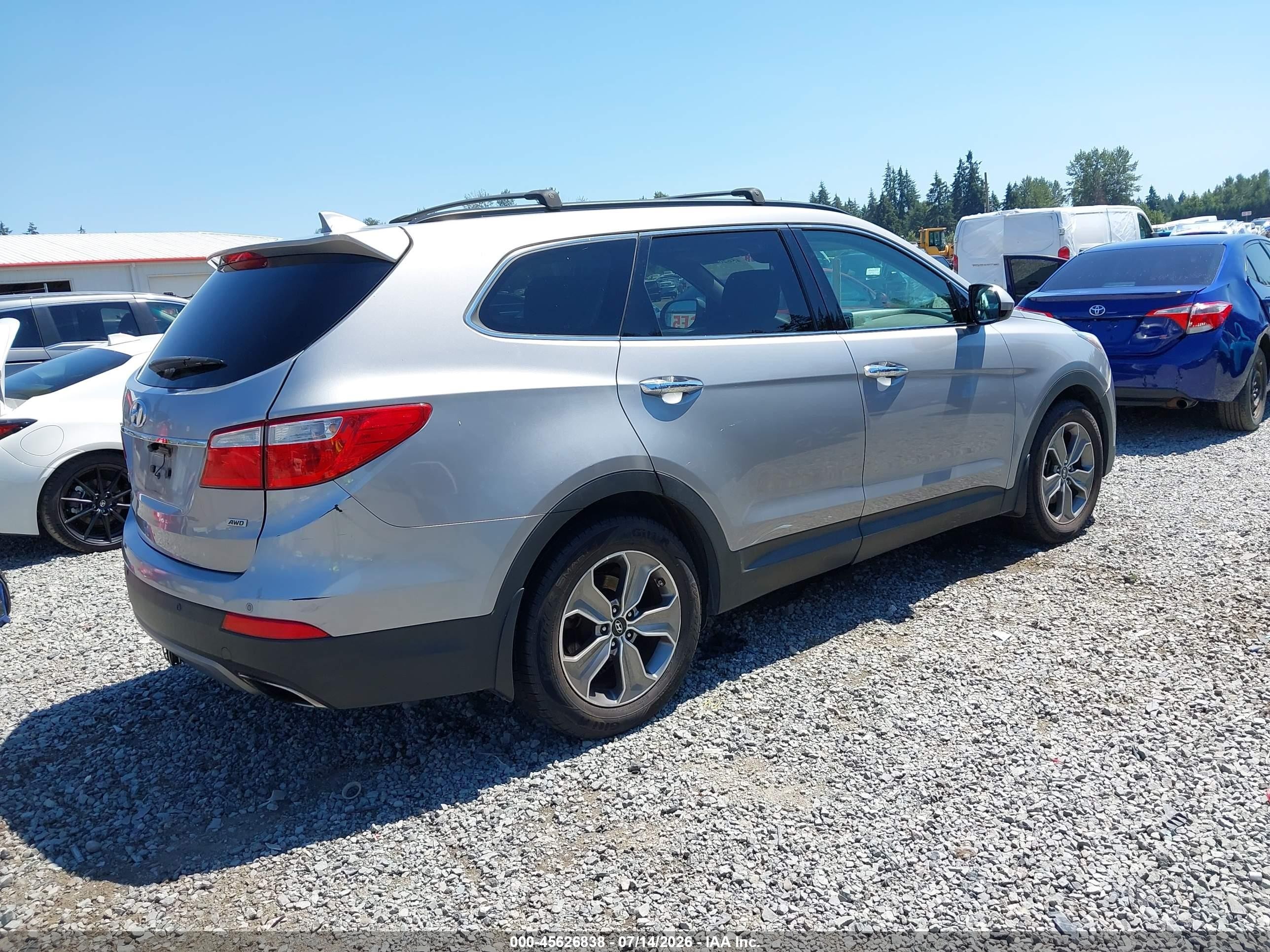 2014 Hyundai Santa Fe Gls Silver vin: KM8SMDHF6EU036333