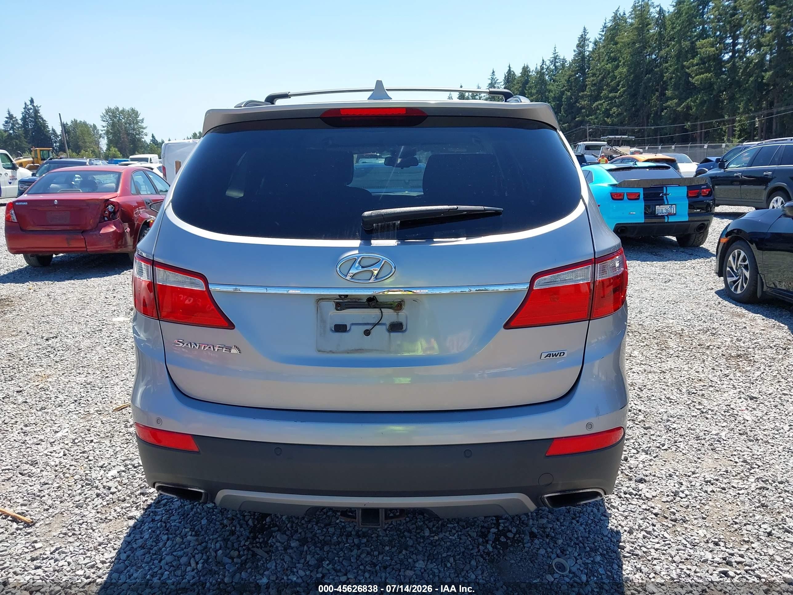 2014 Hyundai Santa Fe Gls Silver vin: KM8SMDHF6EU036333