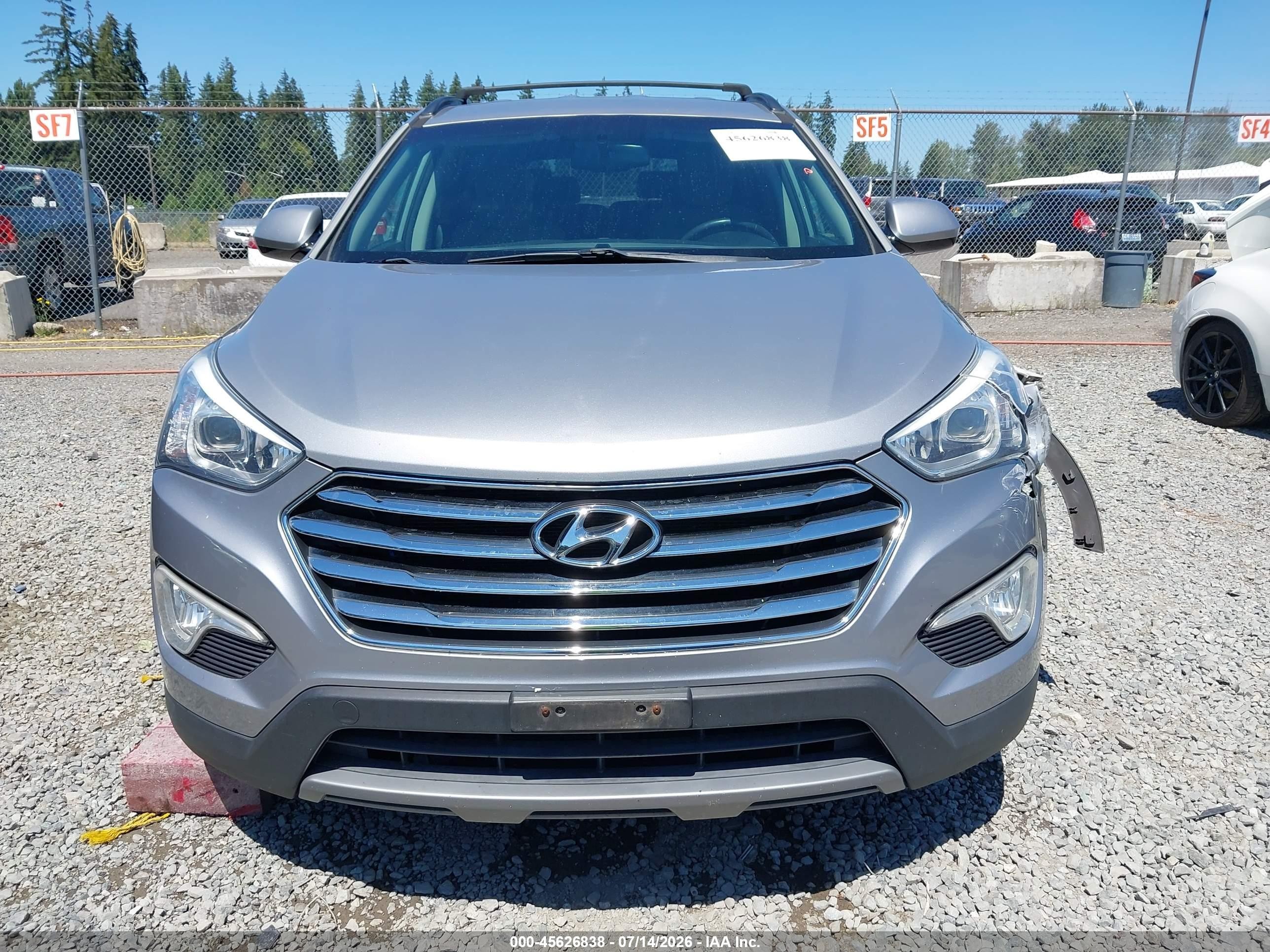 2014 Hyundai Santa Fe Gls Silver vin: KM8SMDHF6EU036333