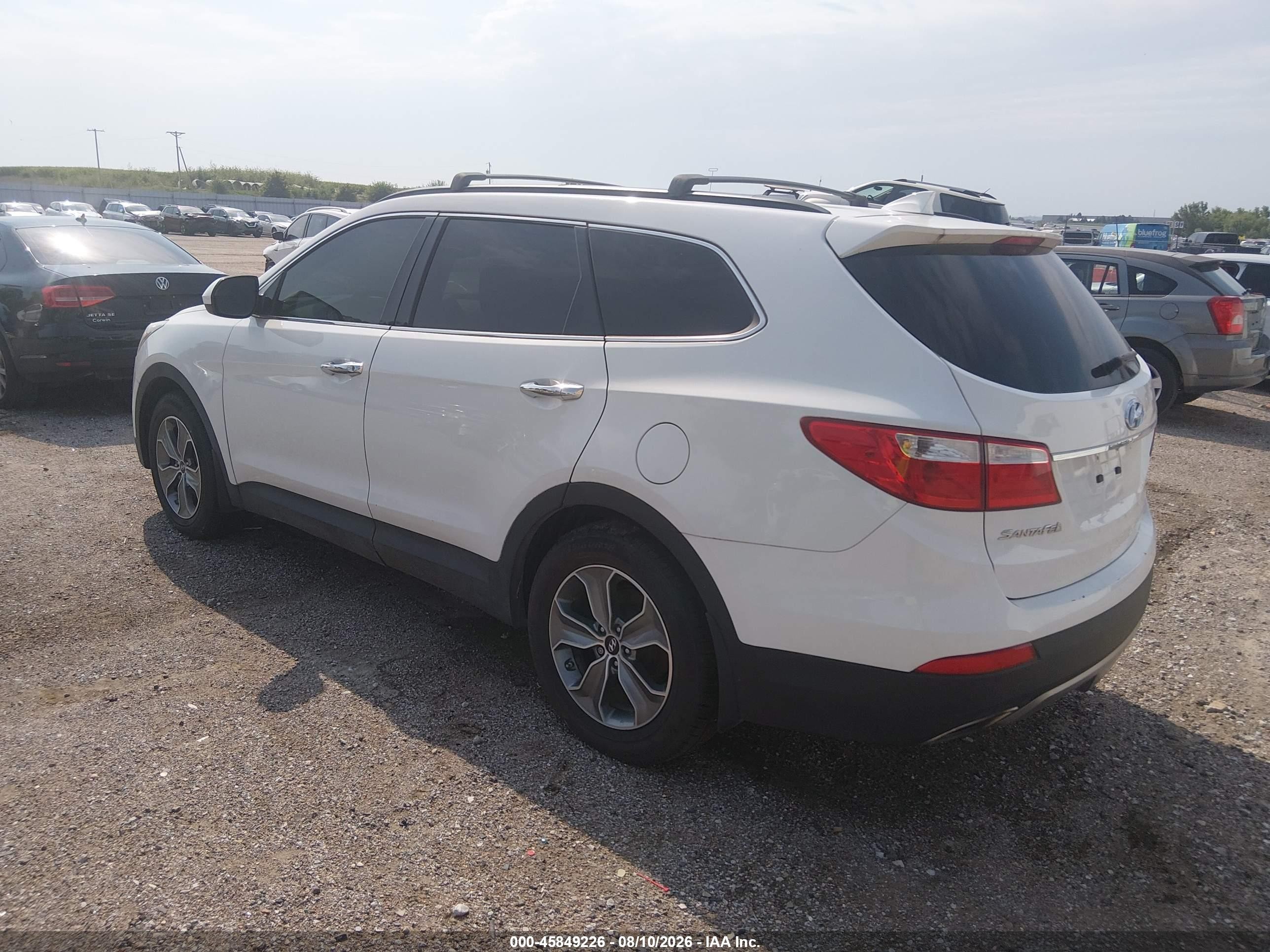 2015 Hyundai Santa Fe Gls White vin: KM8SMDHF6FU125644