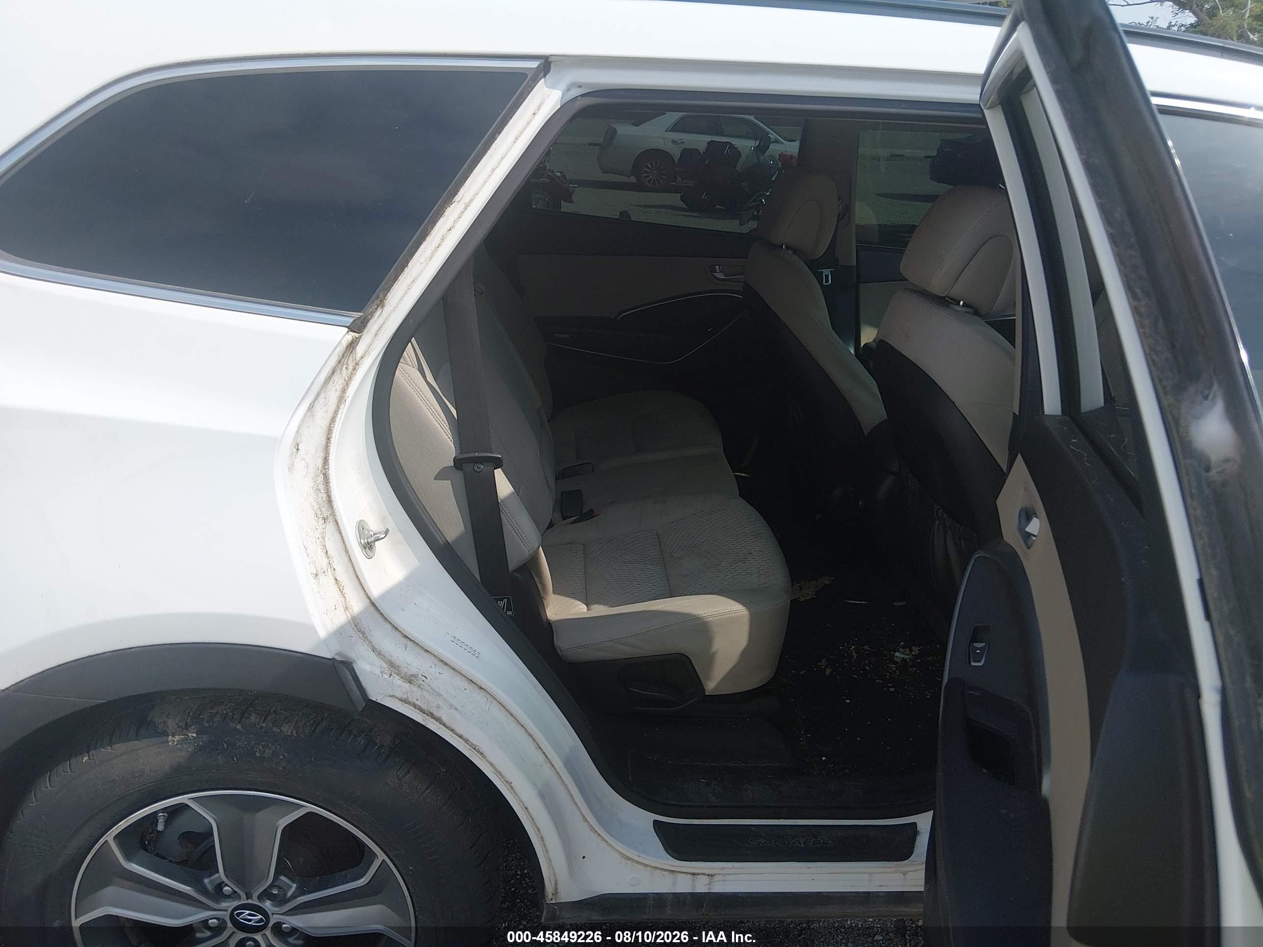 2015 Hyundai Santa Fe Gls White vin: KM8SMDHF6FU125644