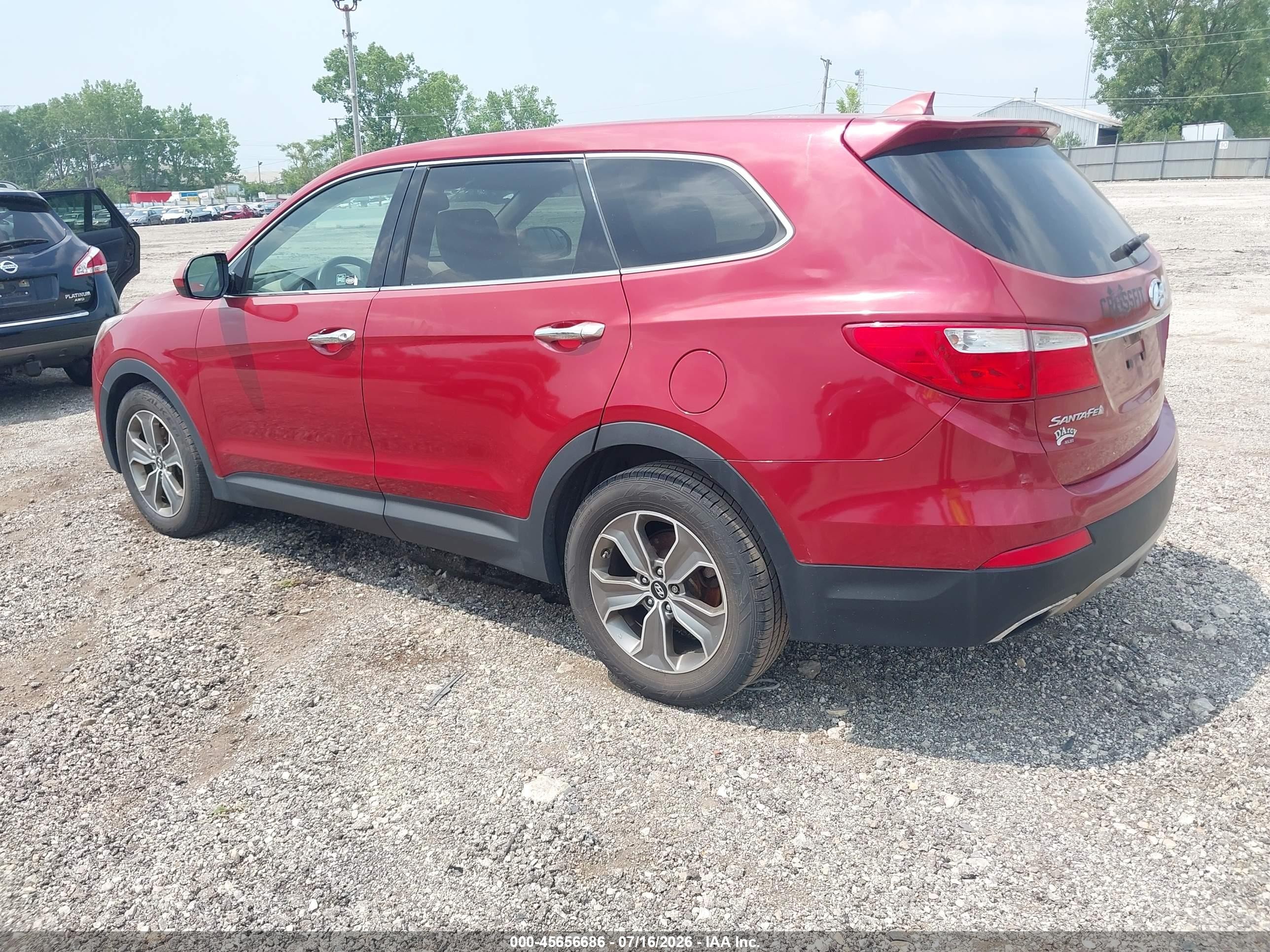 2013 Hyundai Santa Fe Gls Burgundy vin: KM8SMDHF9DU011036