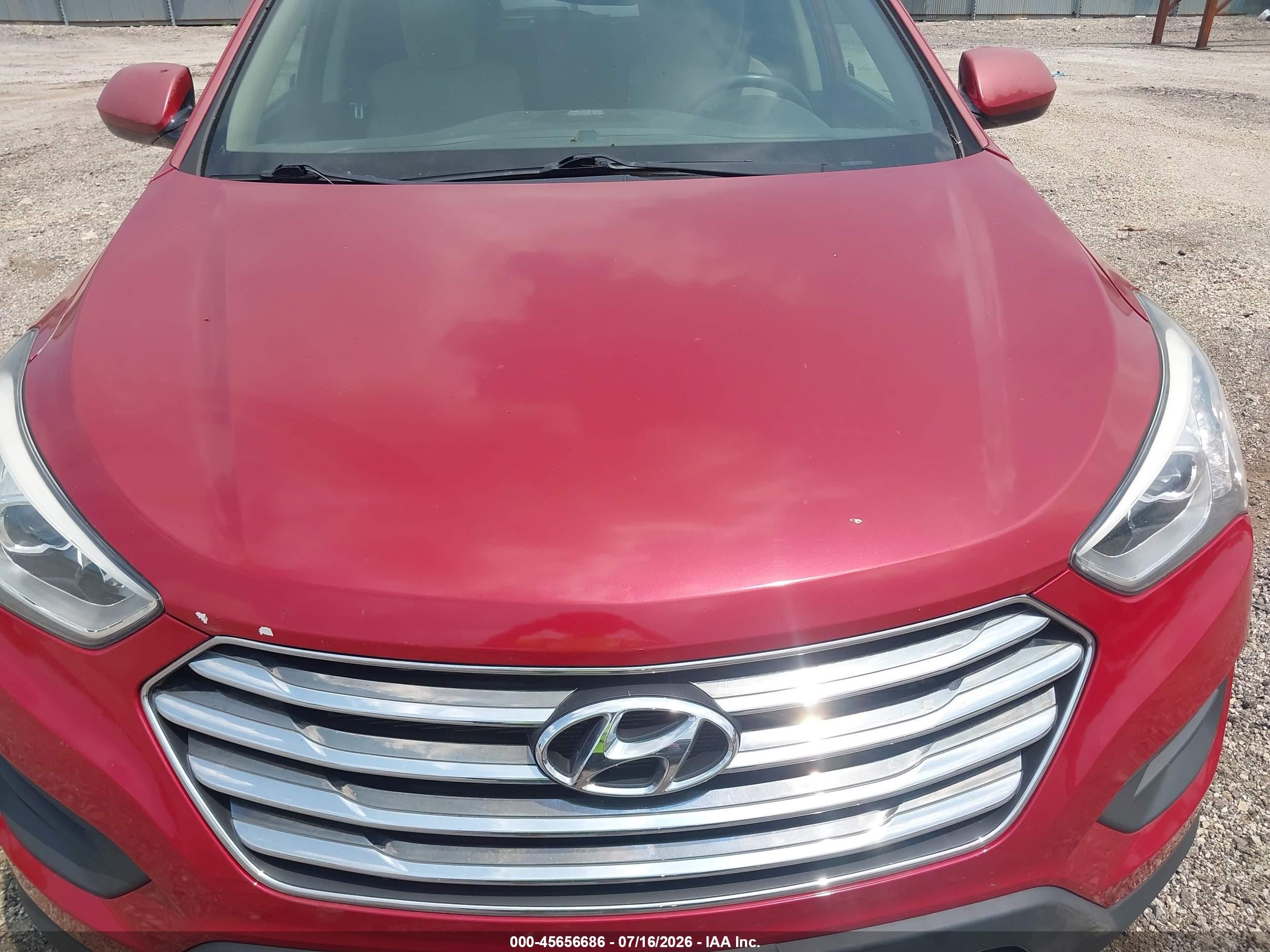 2013 Hyundai Santa Fe Gls Burgundy vin: KM8SMDHF9DU011036