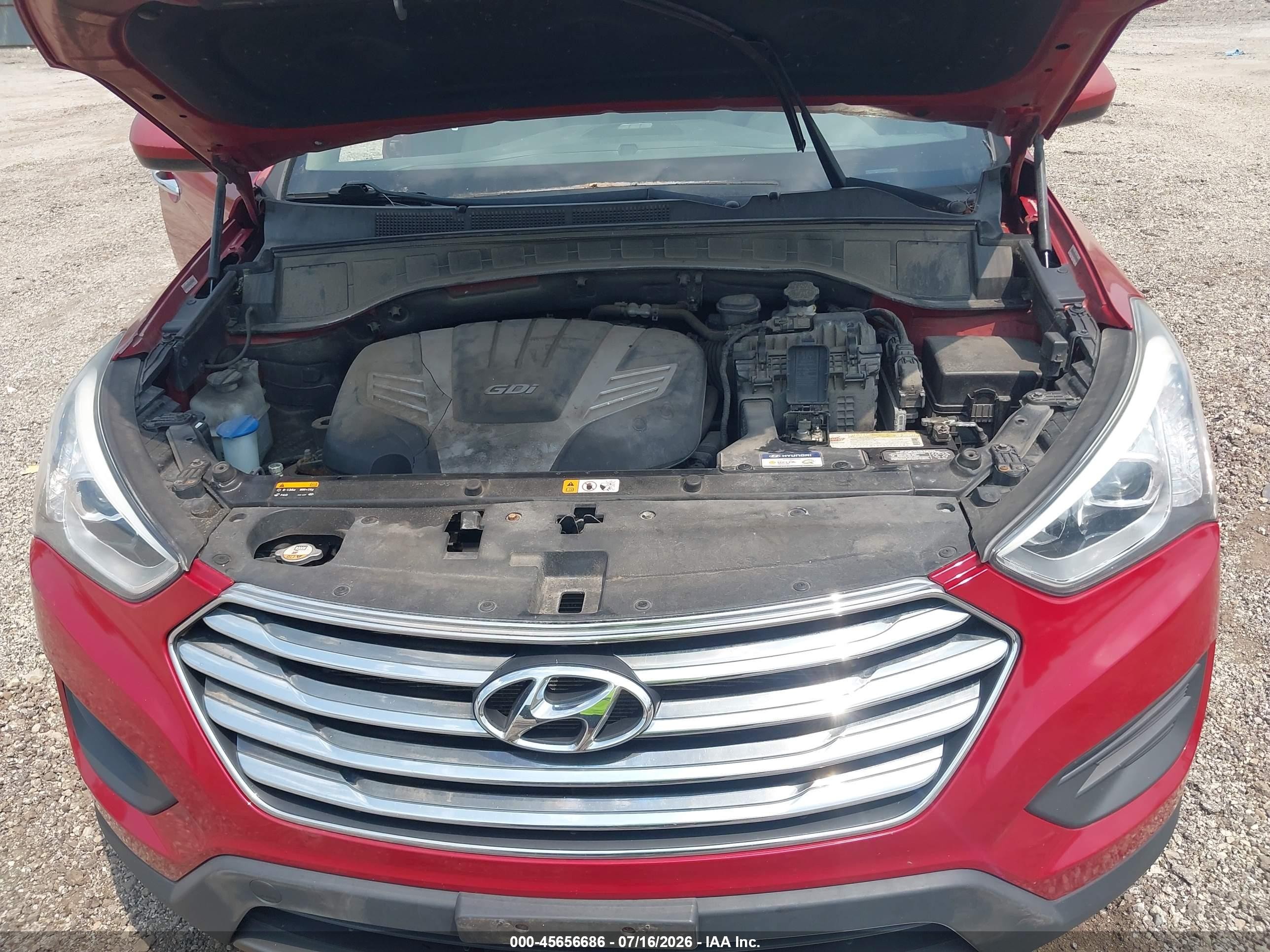 2013 Hyundai Santa Fe Gls Burgundy vin: KM8SMDHF9DU011036