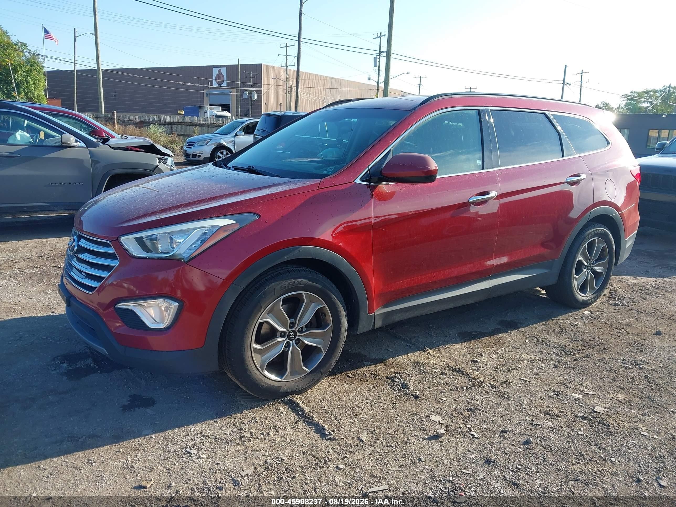 2014 Hyundai Santa Fe Gls Red vin: KM8SMDHFXEU048002
