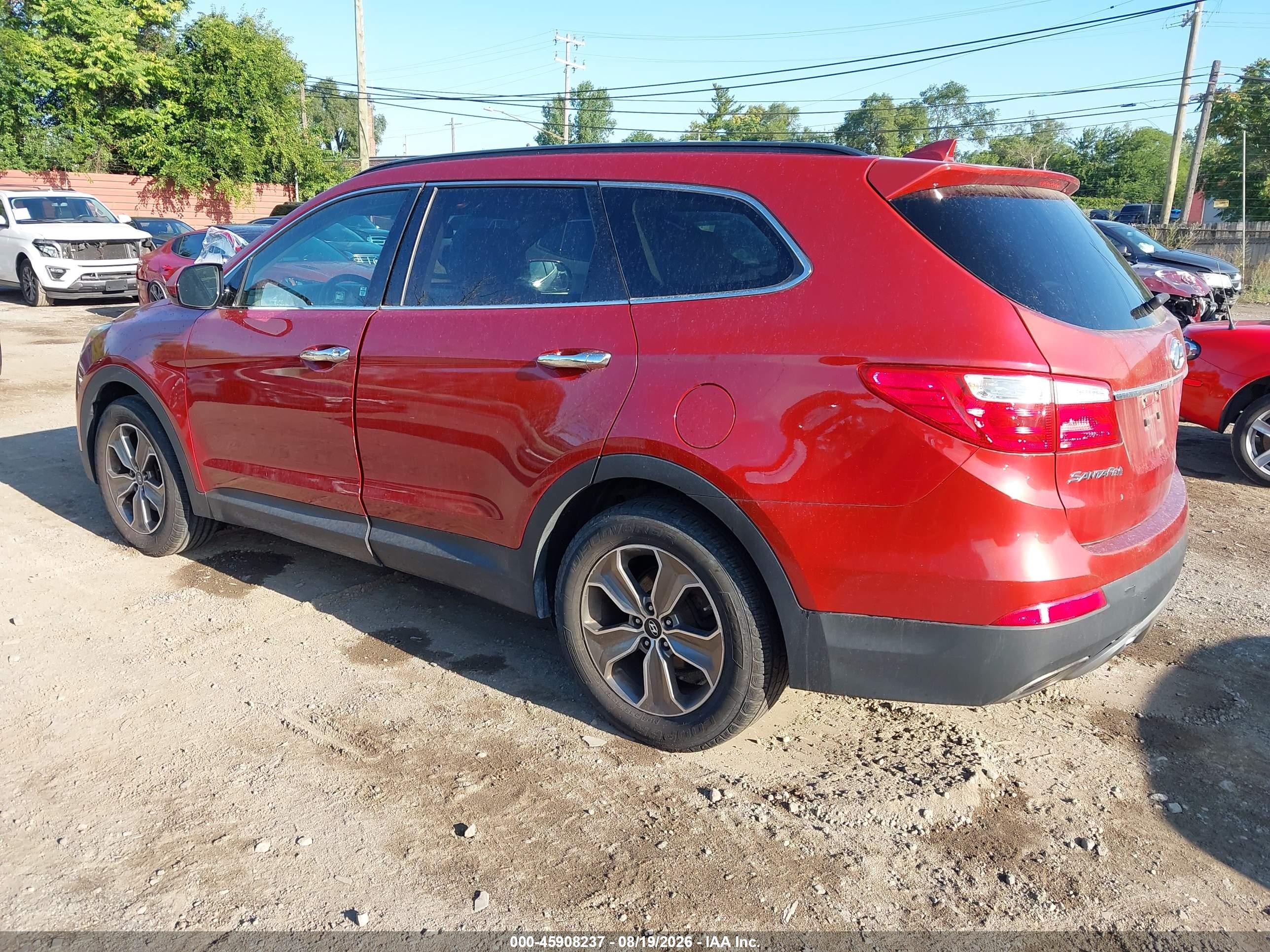 2014 Hyundai Santa Fe Gls Red vin: KM8SMDHFXEU048002