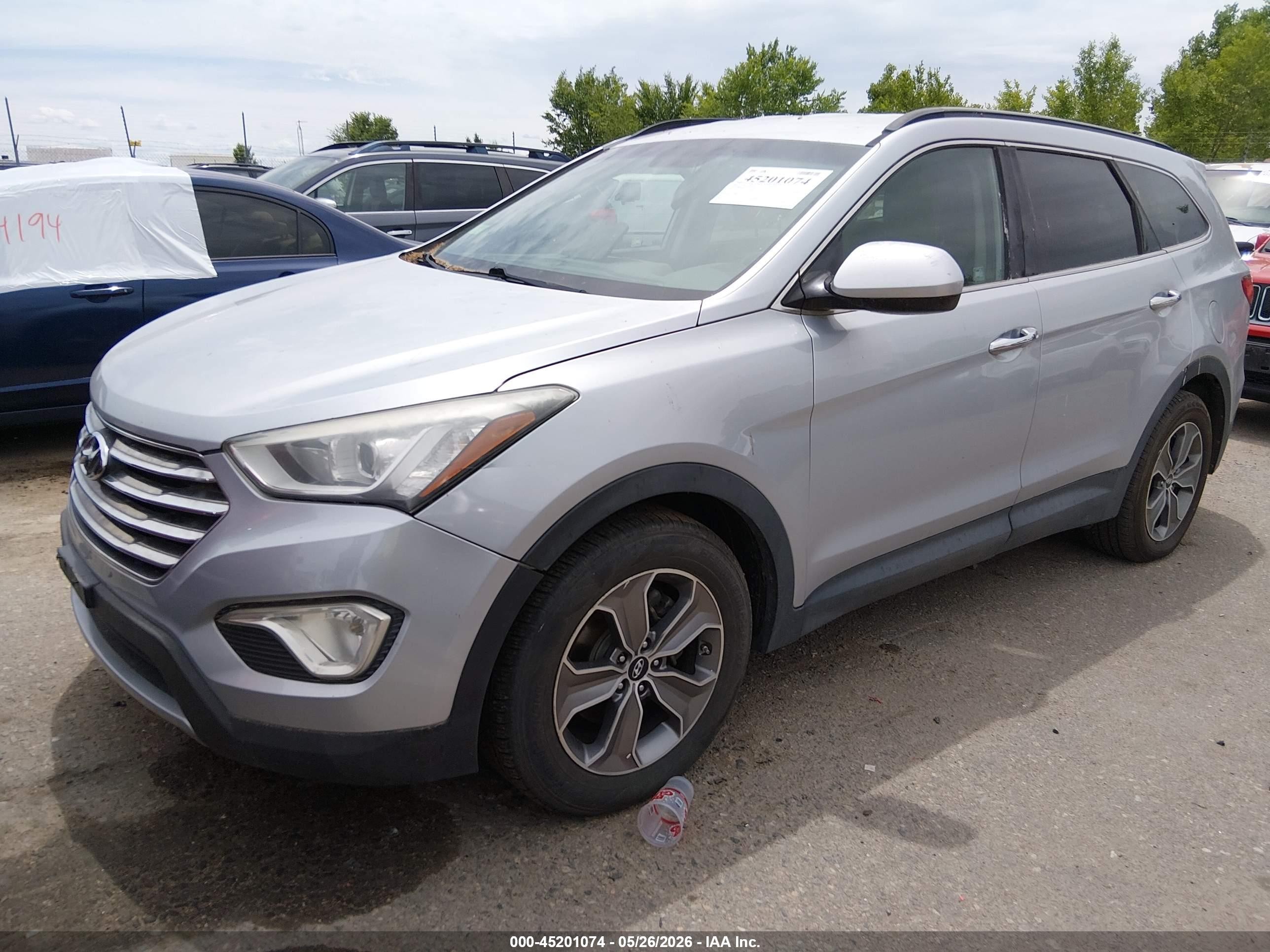 2015 Hyundai Santa Fe Gls Silver vin: KM8SMDHFXFU101623